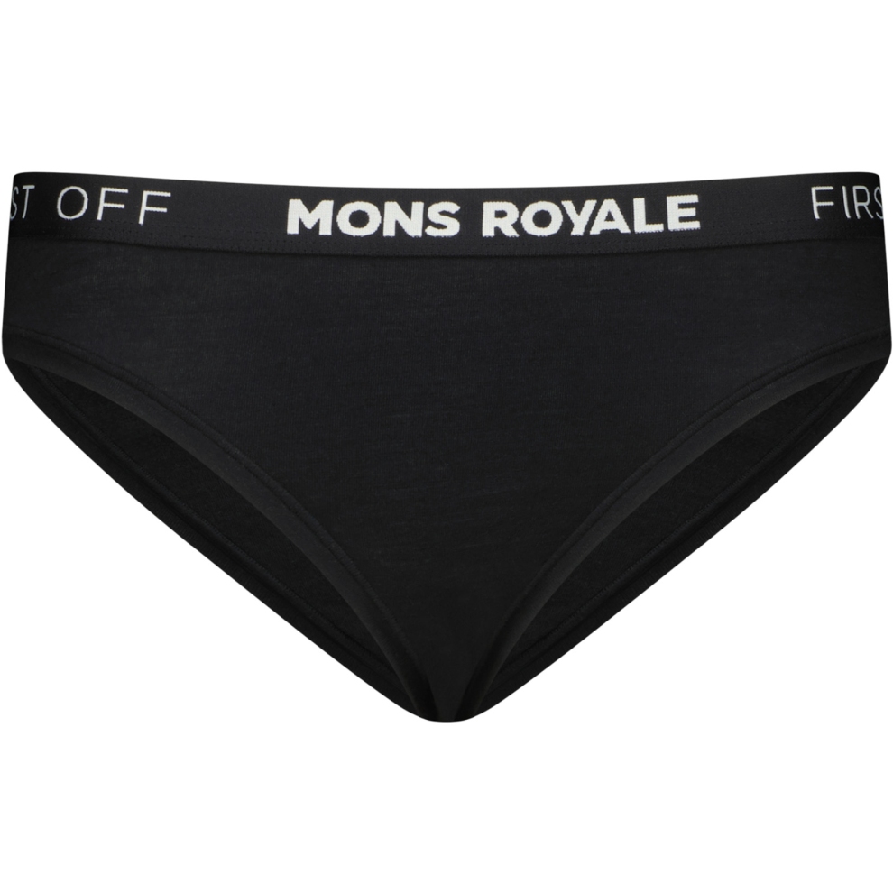 Женские трусы Mons Royale Folo из мериноса - черный