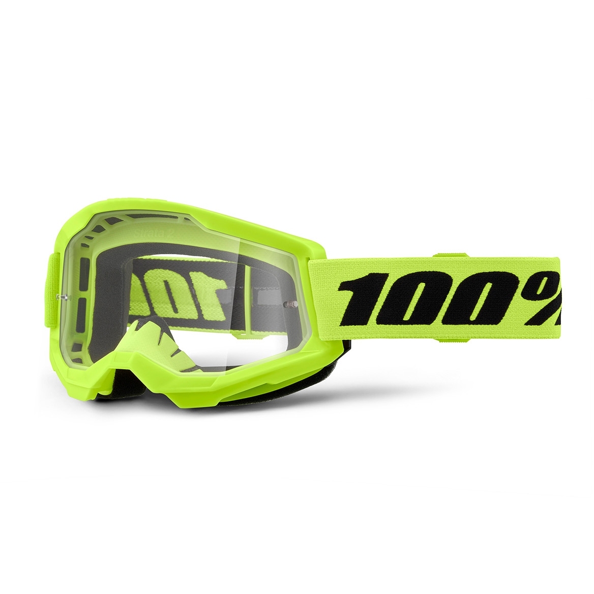 Produktbild von 100% Strata 2 Goggle - Neon Yellow / Clear
