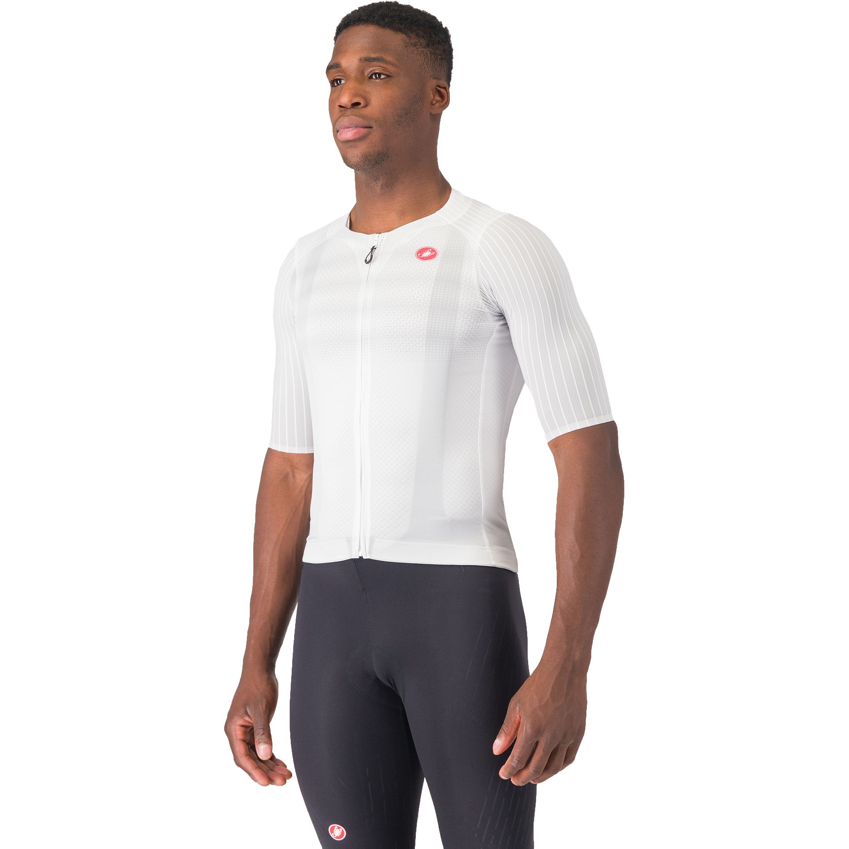 Productfoto van Castelli Aero Race 8S Fietsshirt met Korte Mouwen Heren - wit 001