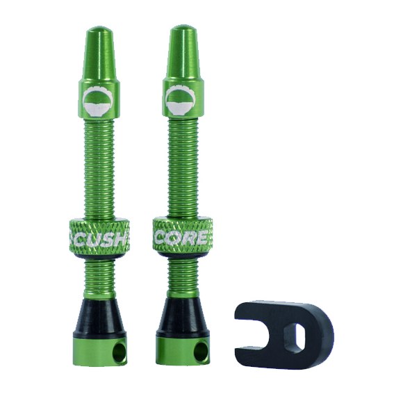 Produktbild von CushCore Tubeless Ventil Set - 44mm (2 Stück) - grün
