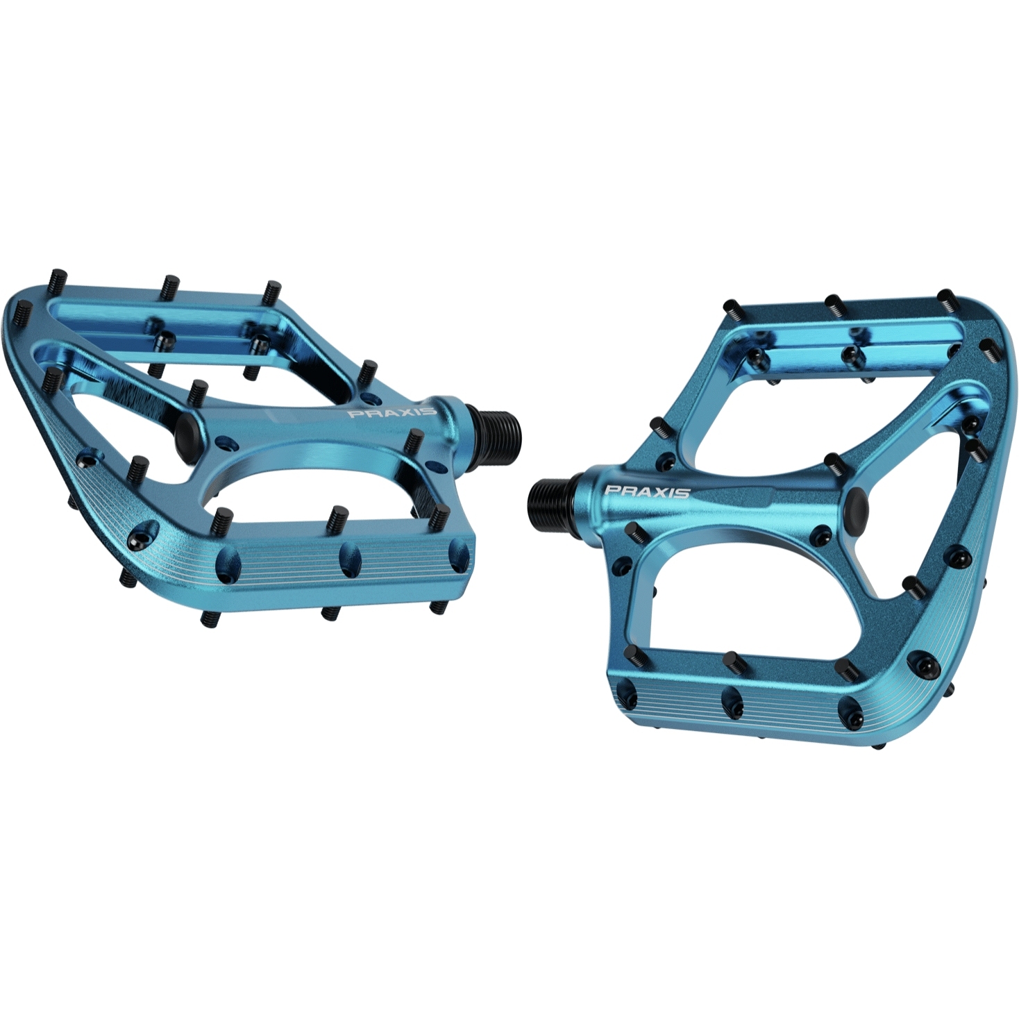 Photo produit de Praxis Works Pédales Plates - The Brodium - bleu