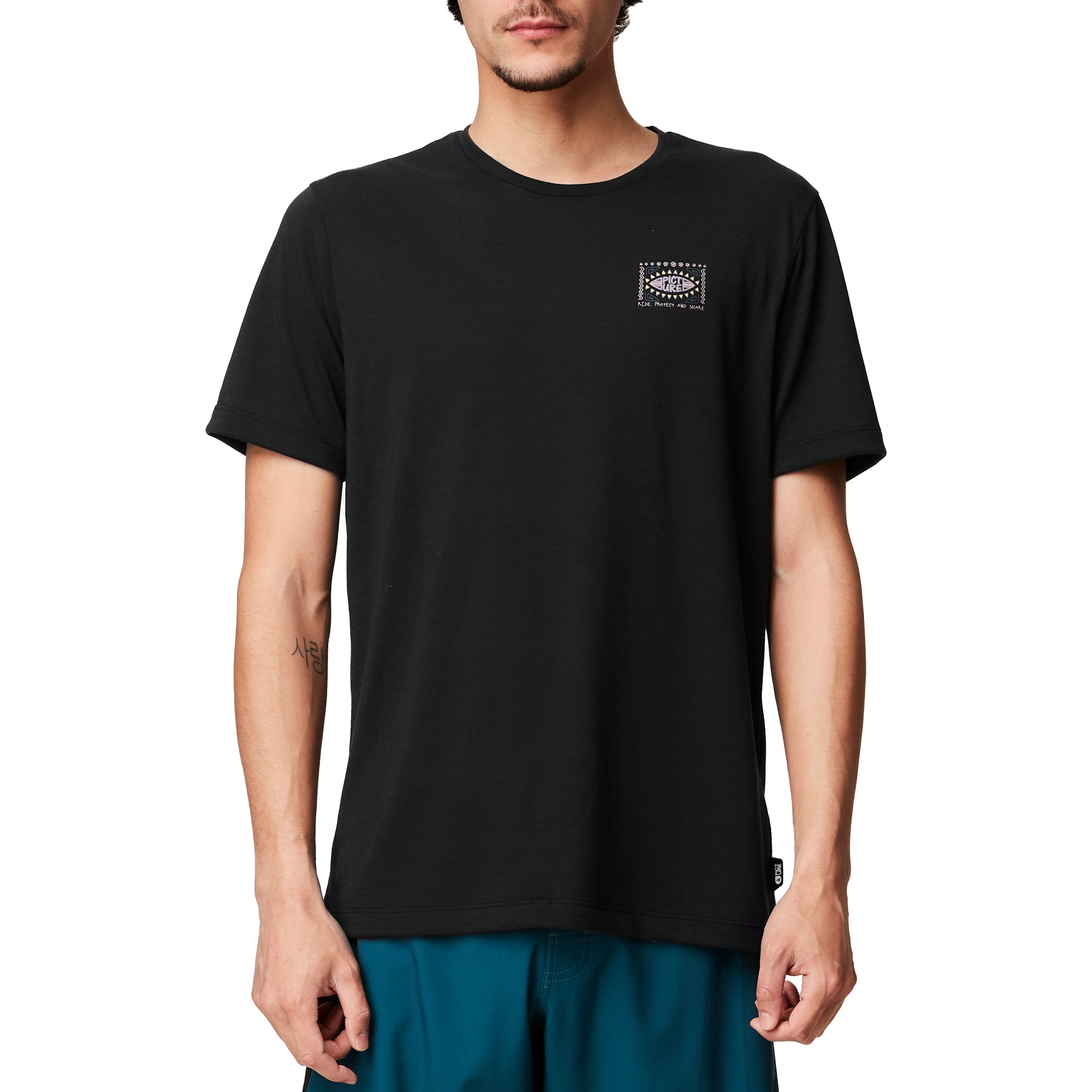 Picture of Picture Maribo Short Sleeve Surf Tee Men - Black Hand