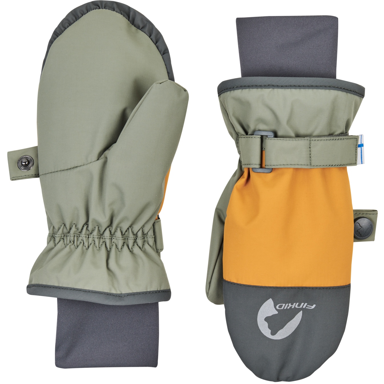 Детские варежки Finkid KIRJAVA - темный шалфей/ветивер