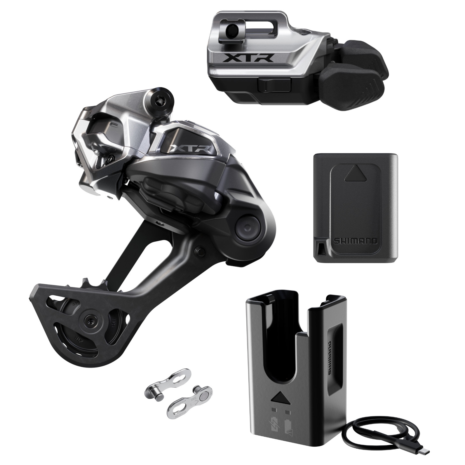 Produktbild von Shimano XTR M9250 Upgrade Kit - Di2 | 1x12-fach - mit RD-M9250-SGS / SW-M9250-IR