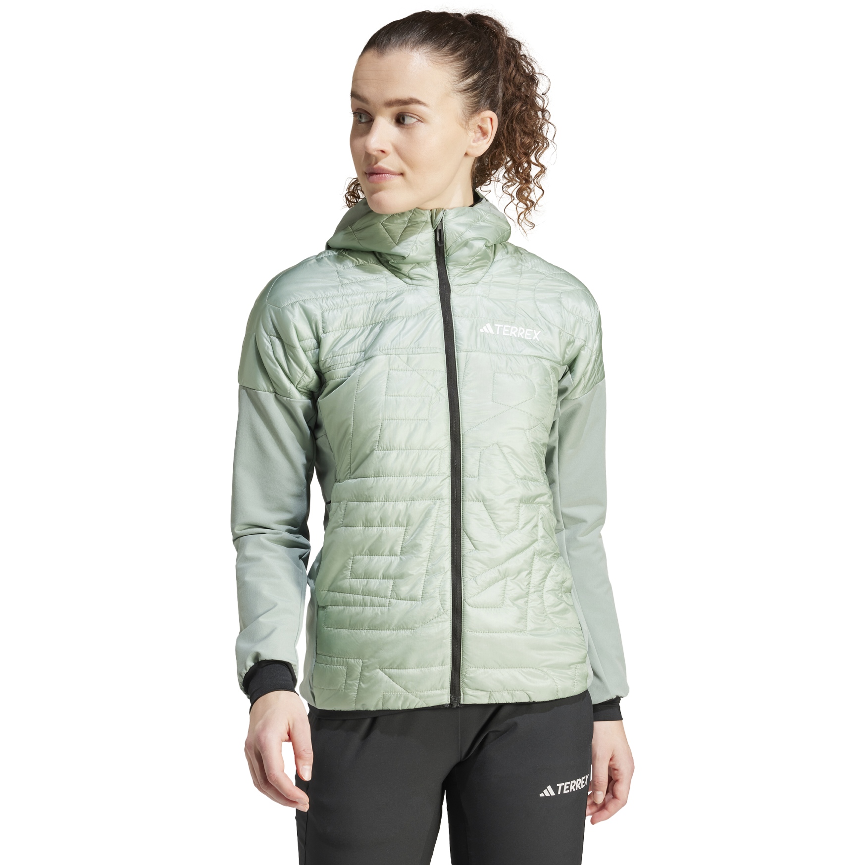 adidas TERREX Xperior Varilite Hybrid PrimaLoft Jacke Damen silver green IP1469