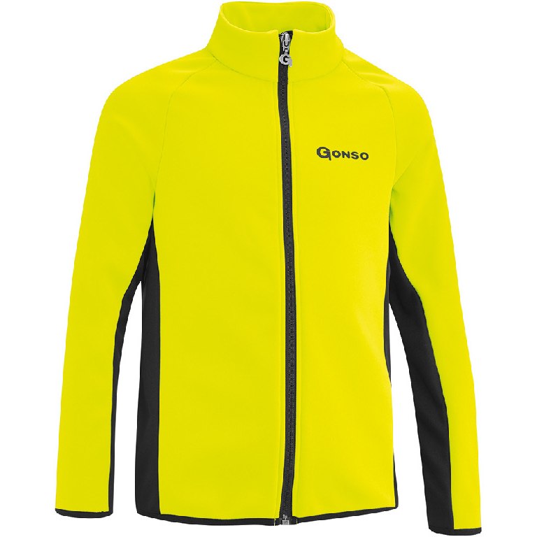 Picture of Gonso Moritz Softshell Jacket Kids - Safety Yellow/Black