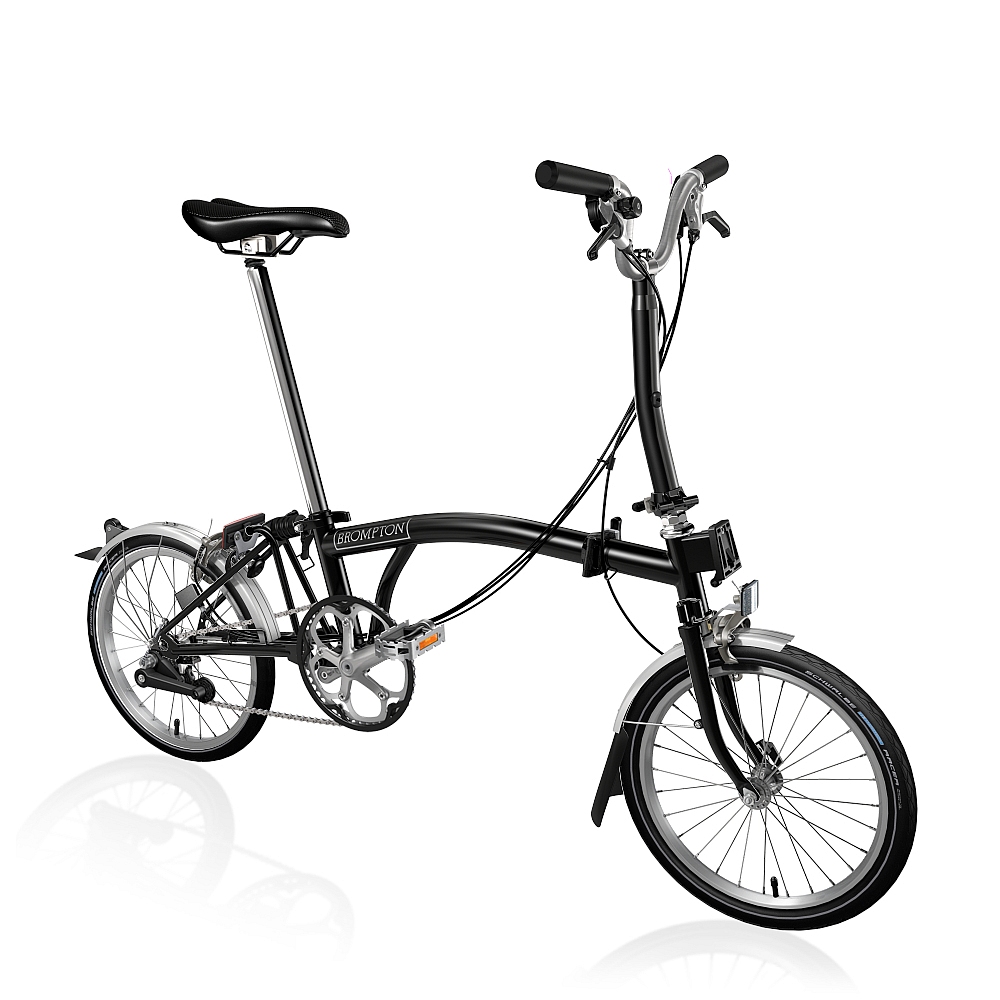 Picture of Brompton C Line Explore - 6-Speed - Mid Bar - Standard Seatpost - 16&quot; Folding Bike - 2023 - black matt