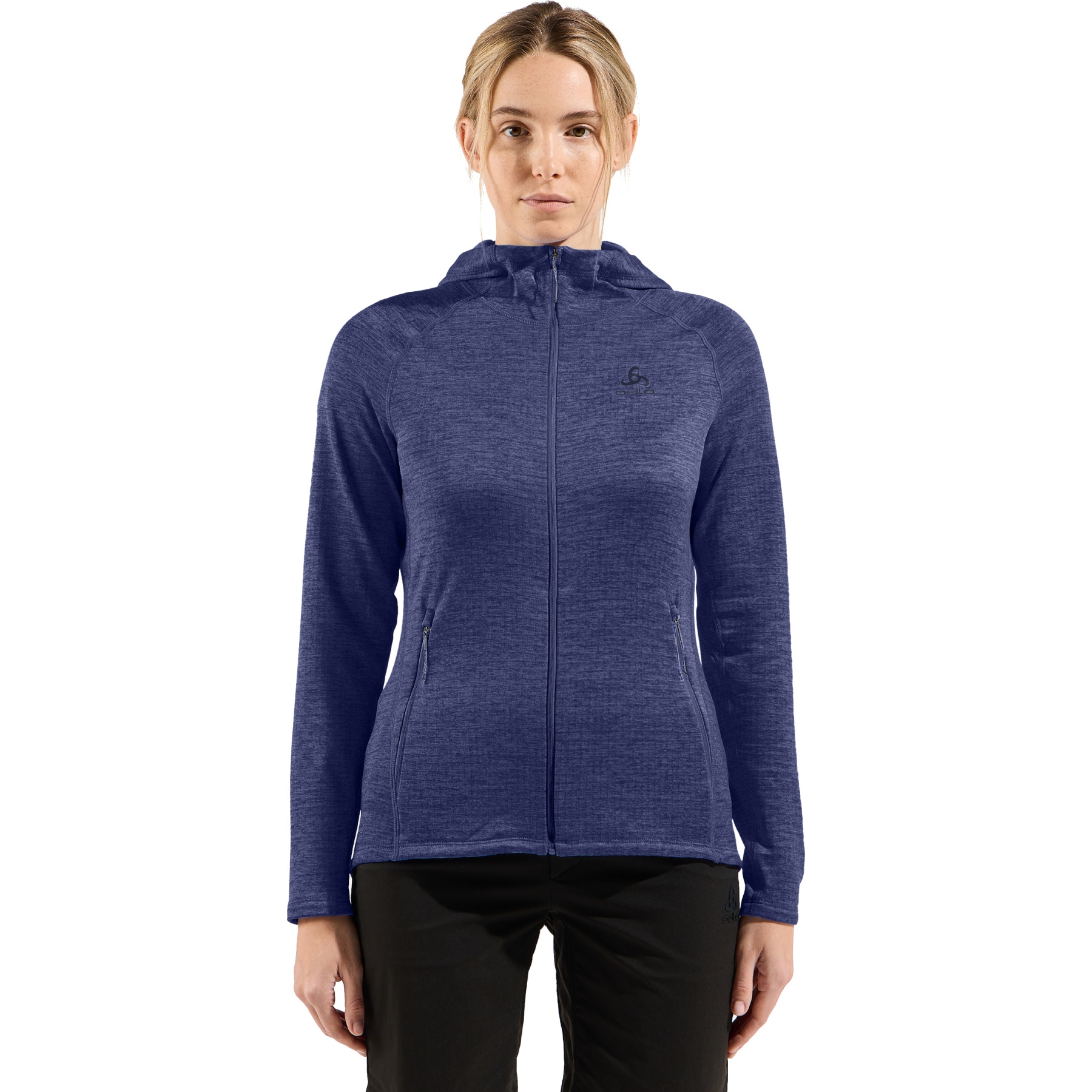 Produktbild von Odlo Tencia Mid Layer Kapuzenjacke Damen - skipper blue melange