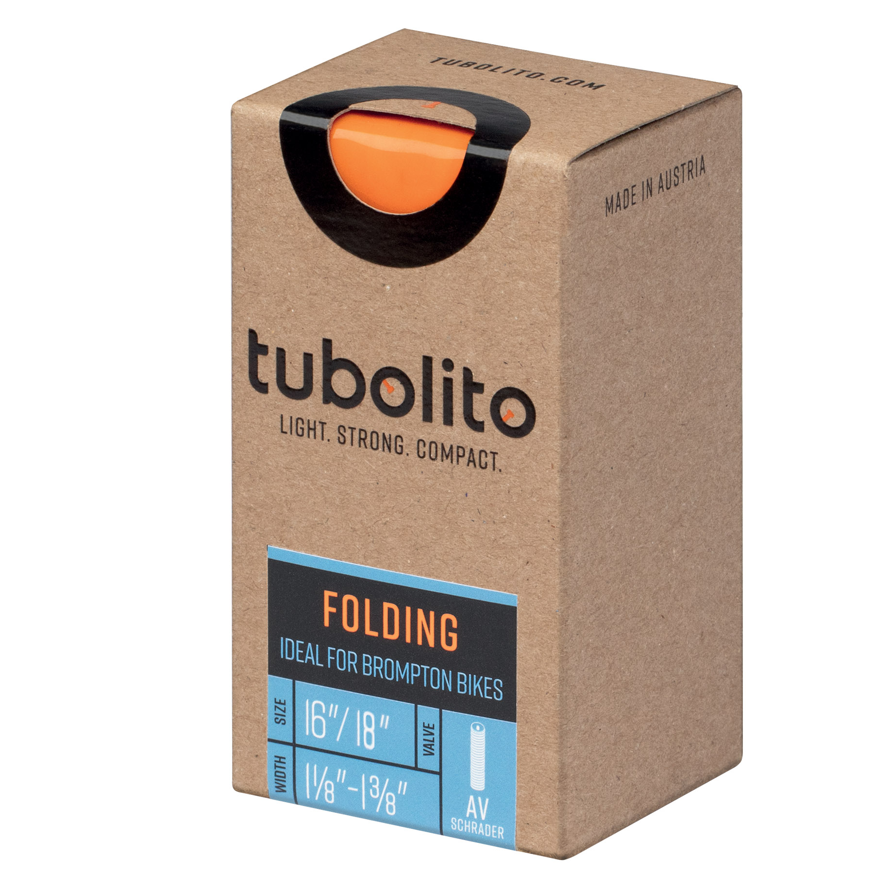 Productfoto van Tubolito Tubo Foldingbike Tube - 16&quot;x1-1/8-1-3/8&quot; - Schrader Valve
