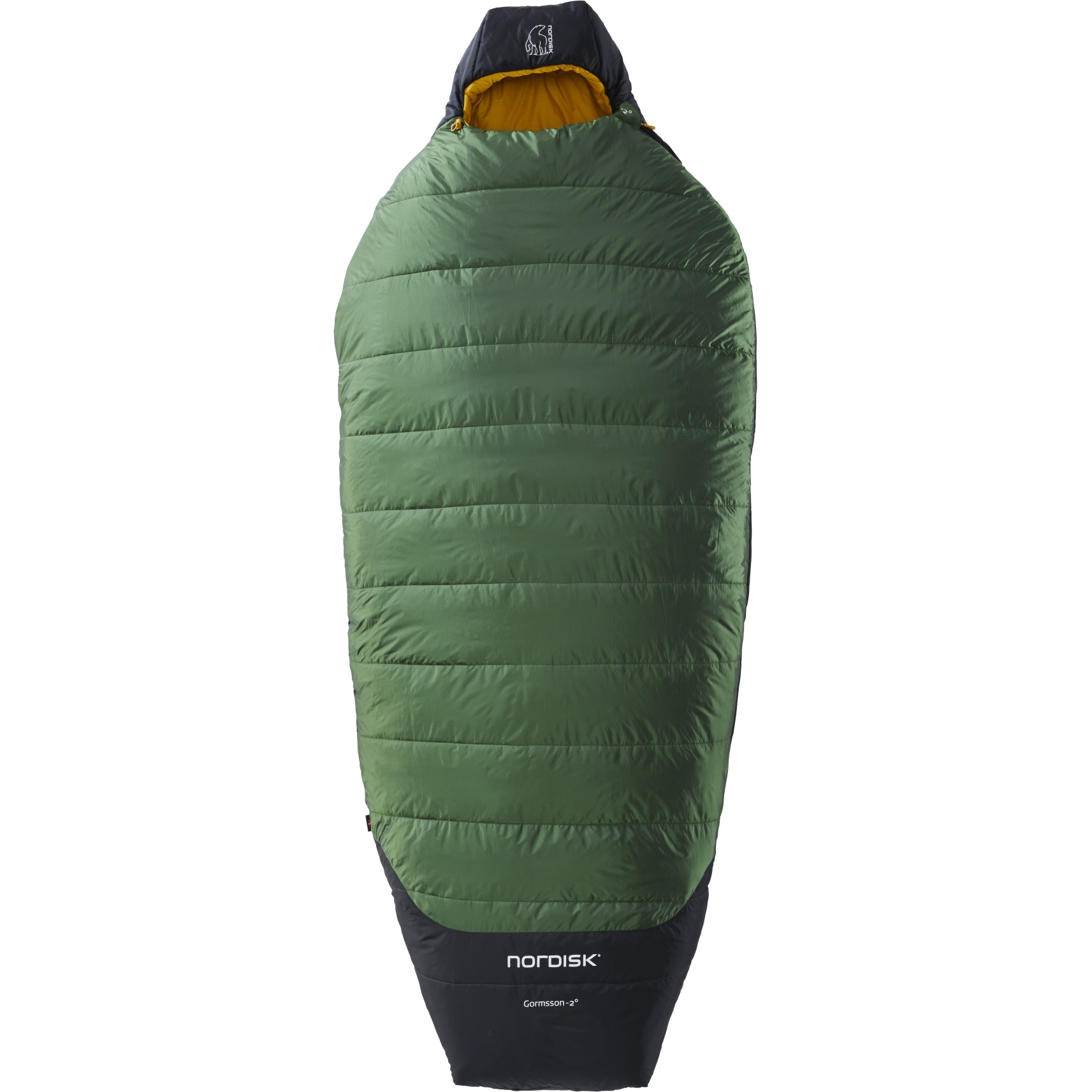 Picture of Nordisk Gormsson -2° Egg XL Sleeping Bag - Artichoke Green/Mustard Yellow/Black