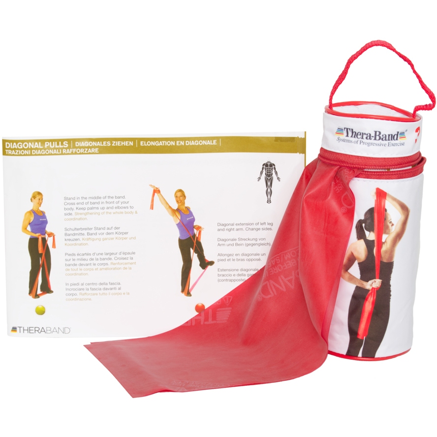 Picture of TheraBand Exercise Band Physioband 2,5m - red - medium strong