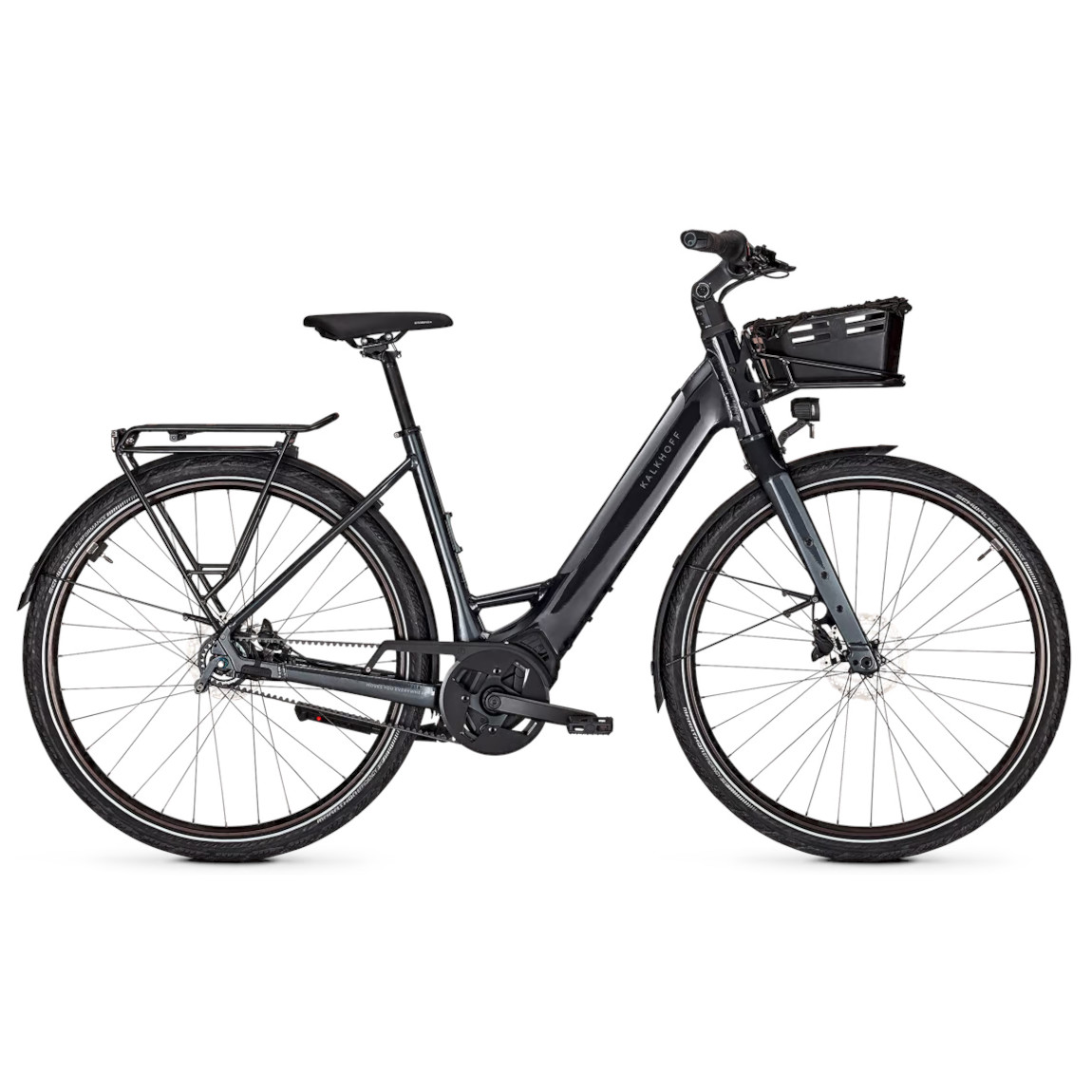 Produktbild von Kalkhoff IMAGE L ADVANCE - Tiefeinstieg E-Bike mit Riemenantrieb - 2025 - diamondblack gloss