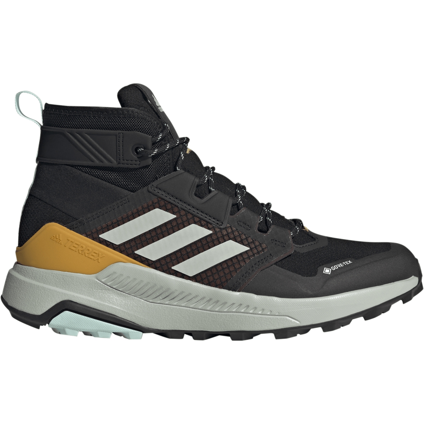 Image of adidas TERREX Trailmaker Mid GORE-TEX Hiking Shoes Men - core black/wonder silver/seflaq IF4936