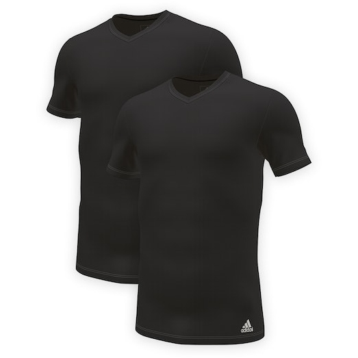 Picture of adidas Sports Underwear V-Neck T-Shirt Men - 2 Pack - 000-black