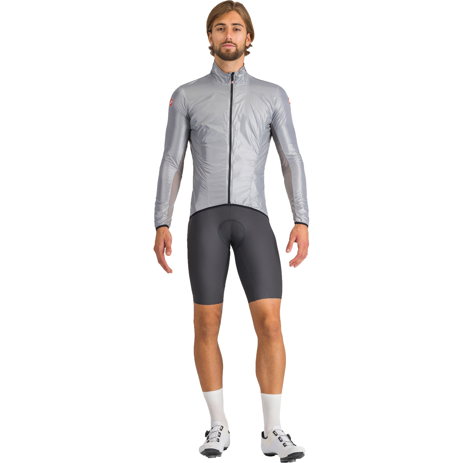Castelli Aria Shell Jacket Men - silver grey 870 | BIKE24