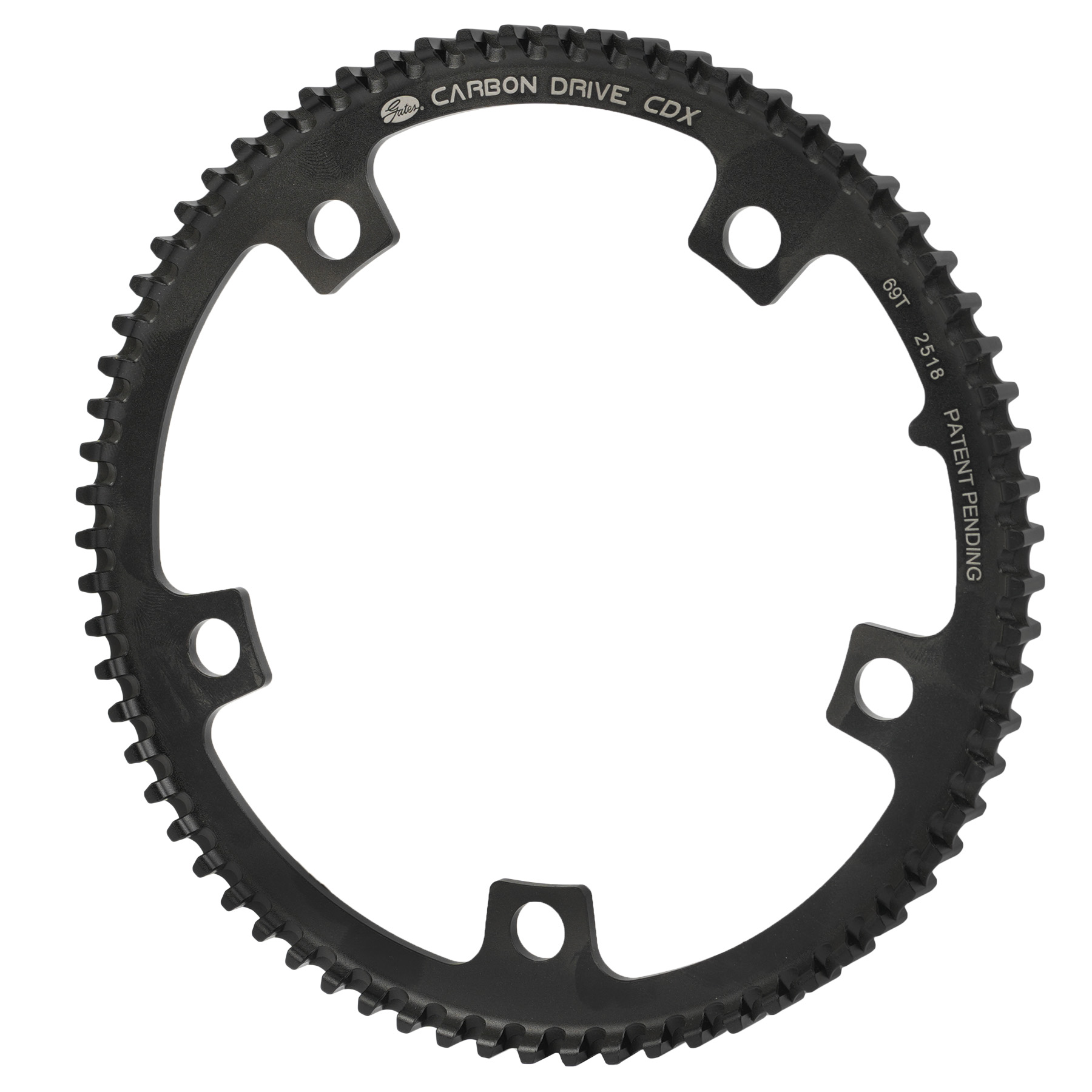 Produktbild von Gates Carbon Drive CDX Centertrack Riemenscheibe - Vorn - Tandem | 5x BCD 130