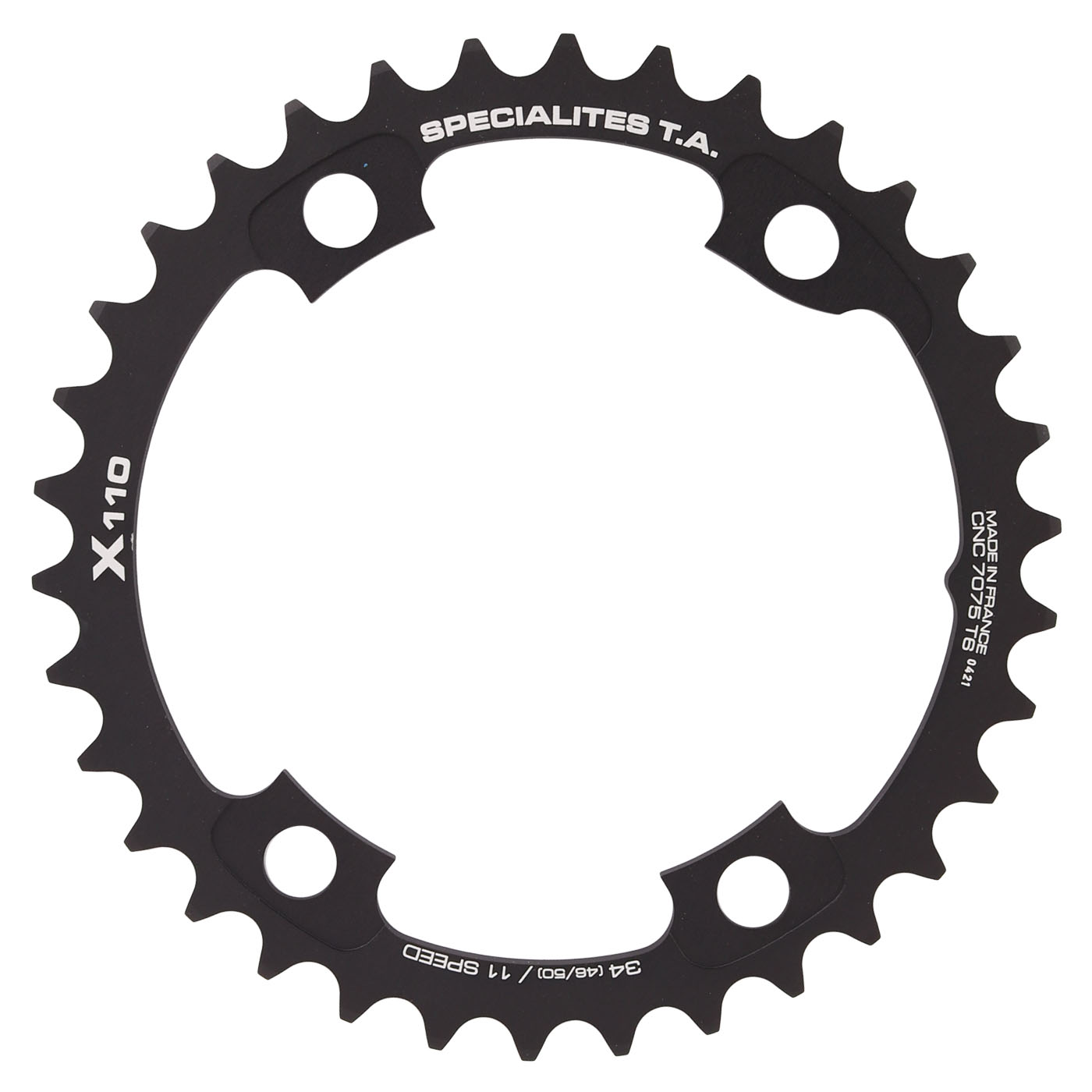 Productfoto van TA Specialites X110 Chainring 110mm for 4-Arm