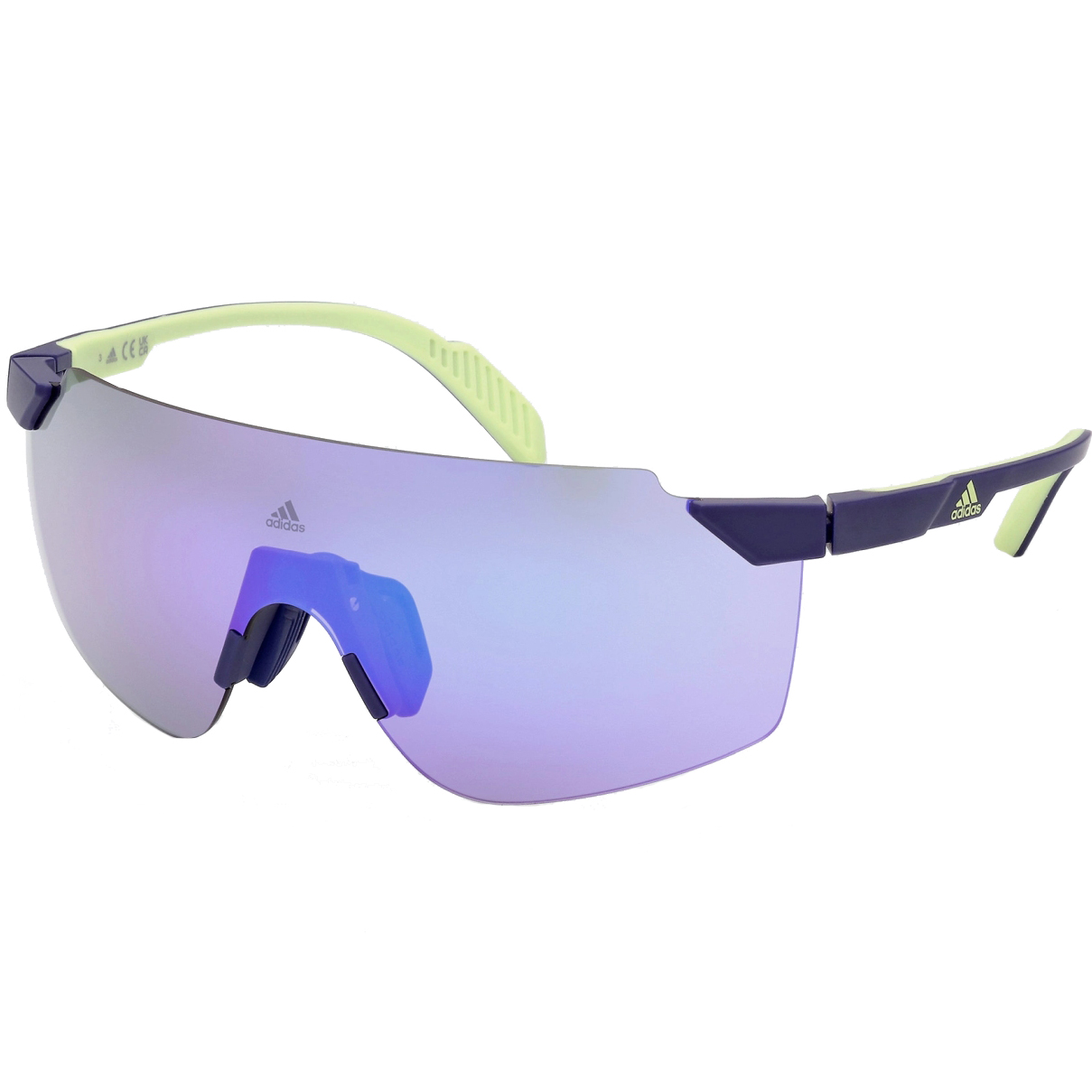 Image of adidas Prfm Shield Ultra-Lite SP0056 Sport Sunglasses - Blue/Other / Contrast Mirror Violet