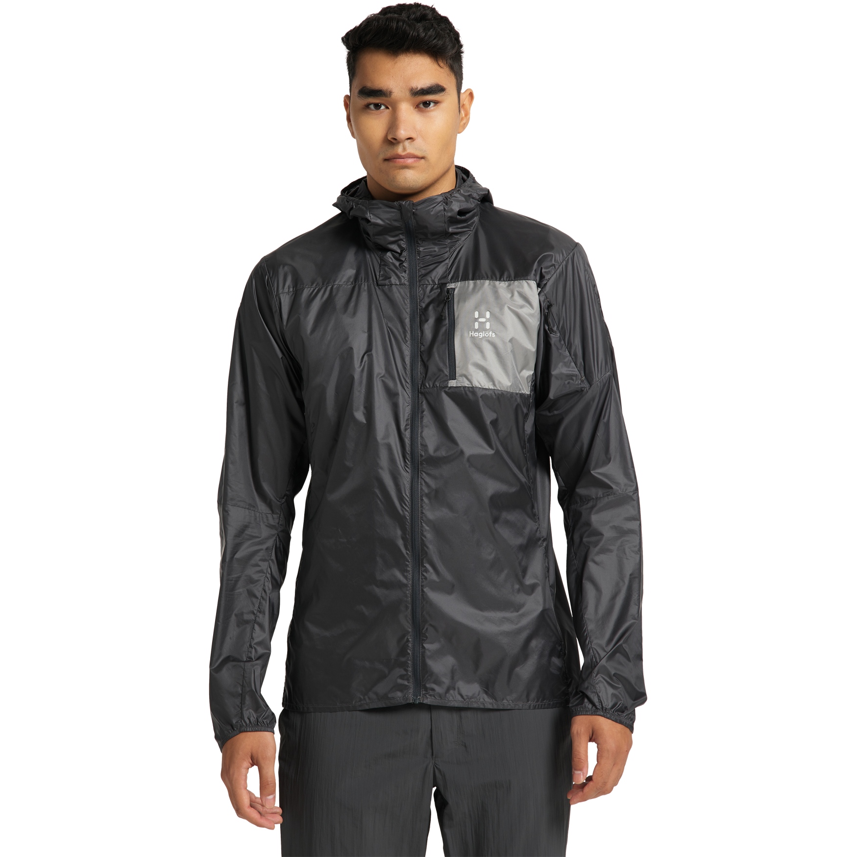Photo produit de Haglöfs Veste Coupe-Vent Homme - L.I.M Shield Hood - magnetite/concrete 2LC