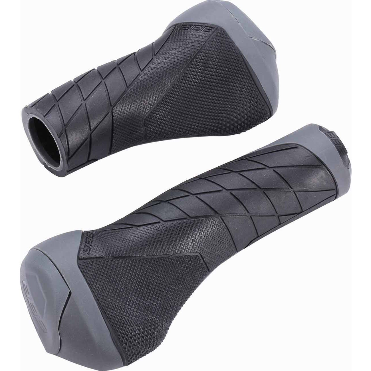 Productfoto van BBB Cycling ErgoTech BHG-83 Bar Grips - 92/133 mm - black/grey