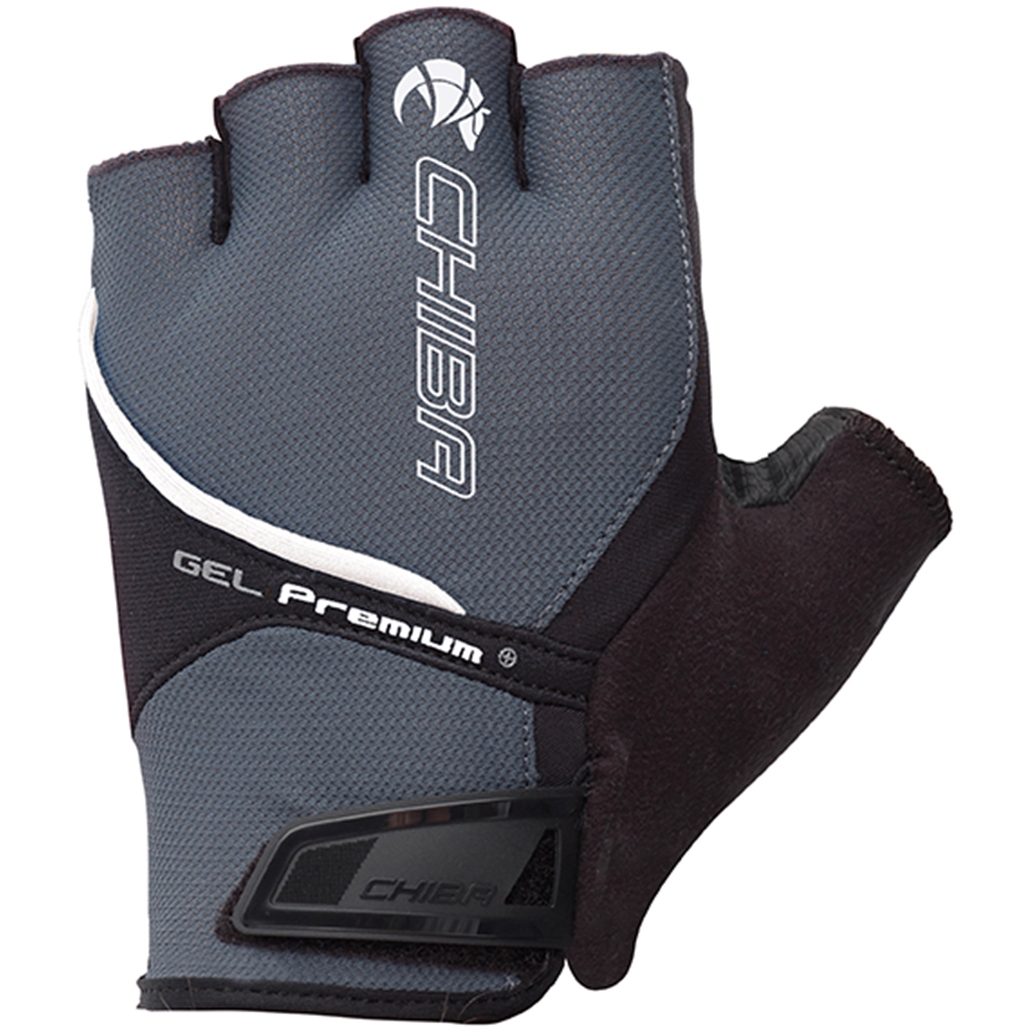 Productfoto van Chiba Gel Premium Handschoenen met Korte Vingers - dark grey