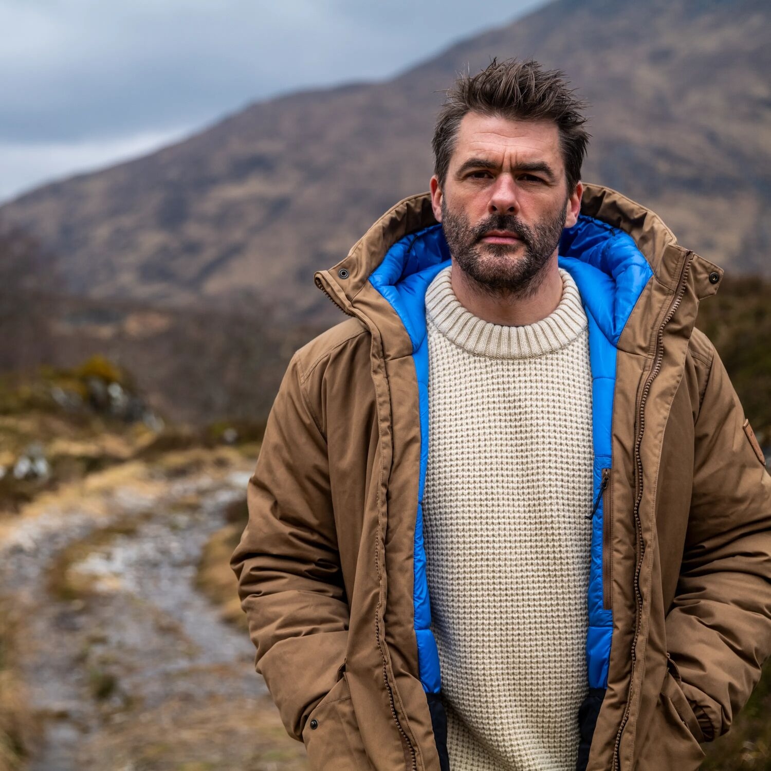 Fjällräven Övik Waffle Knit Men - light beige | BIKE24