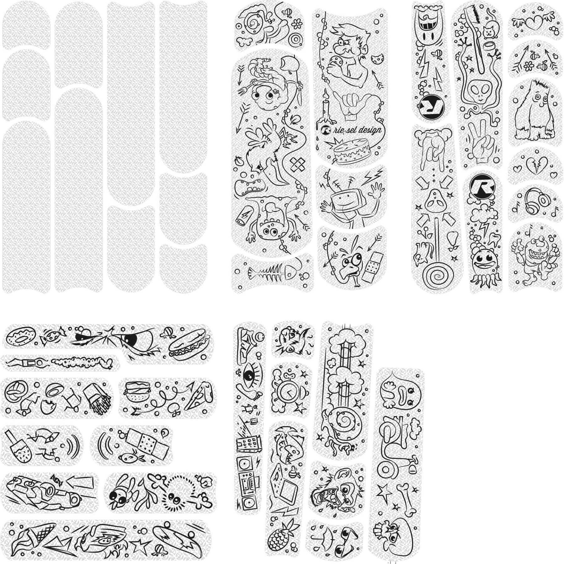 Bild von rie:sel design kids:tape Youngstar Rahmenschutzfolie - doodle black