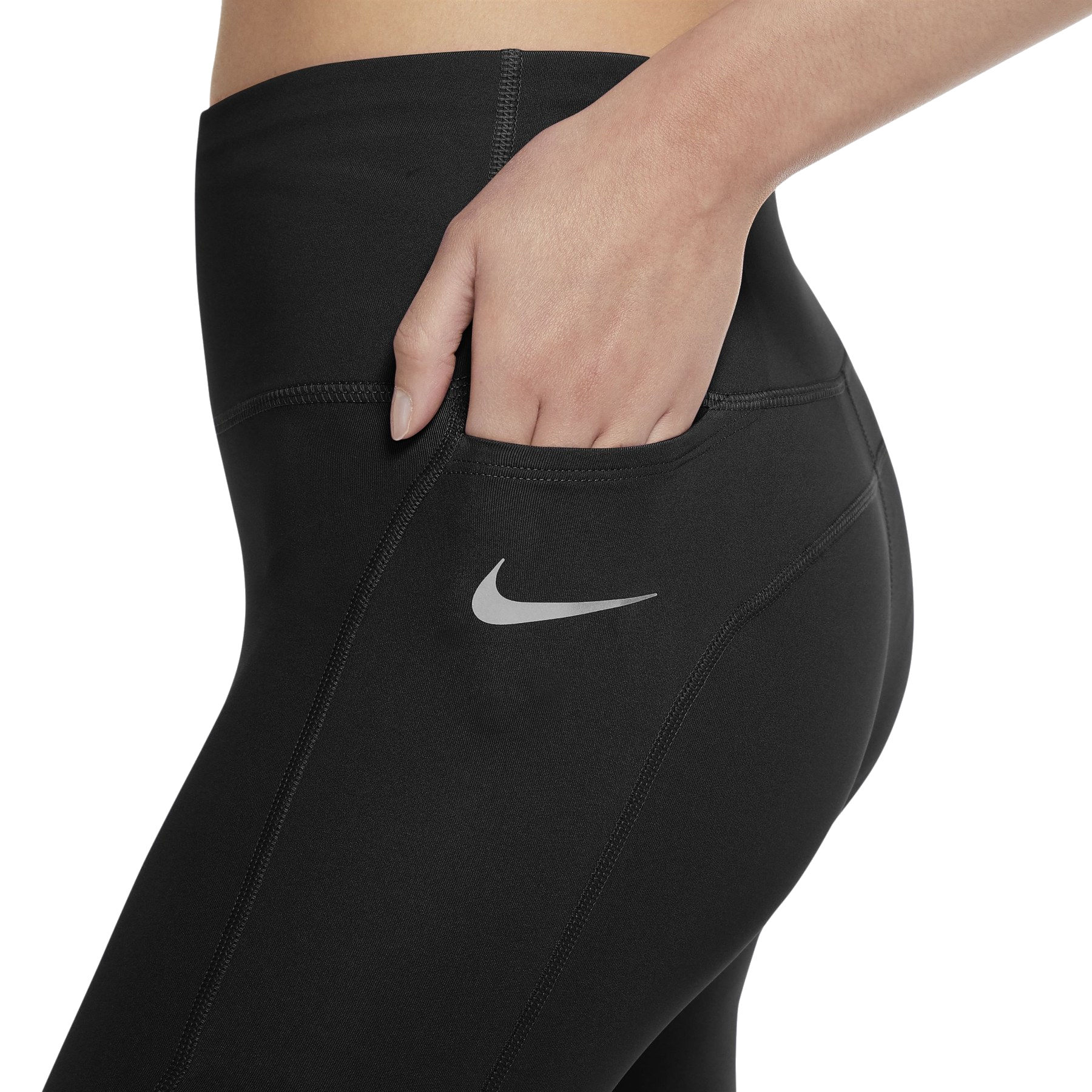Nike Epic Fast Mid-Rise Running Tights Women - black/reflective silver  CZ9240-010