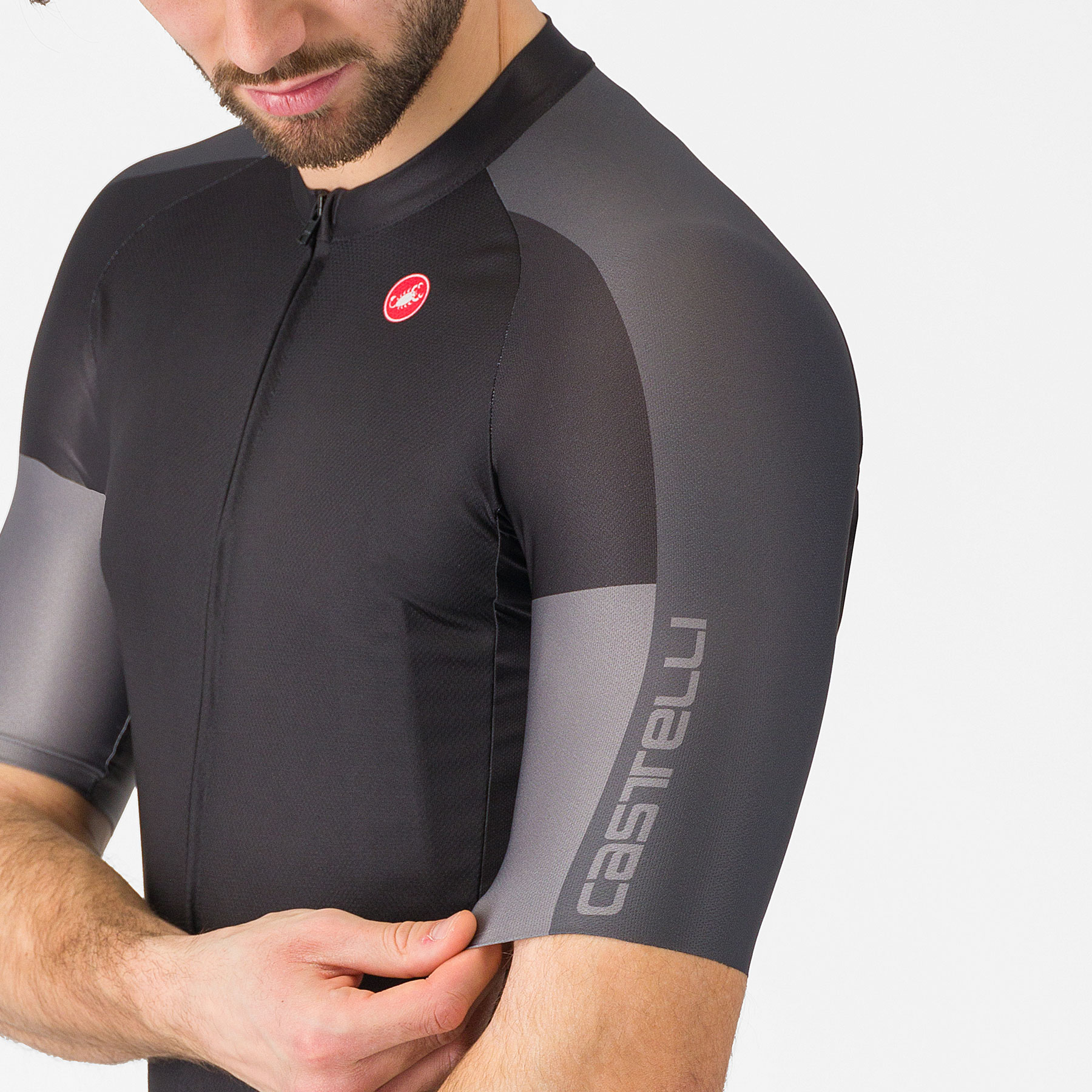 Castelli Entrata 6 Jersey Men - light black/dark grey-smoky