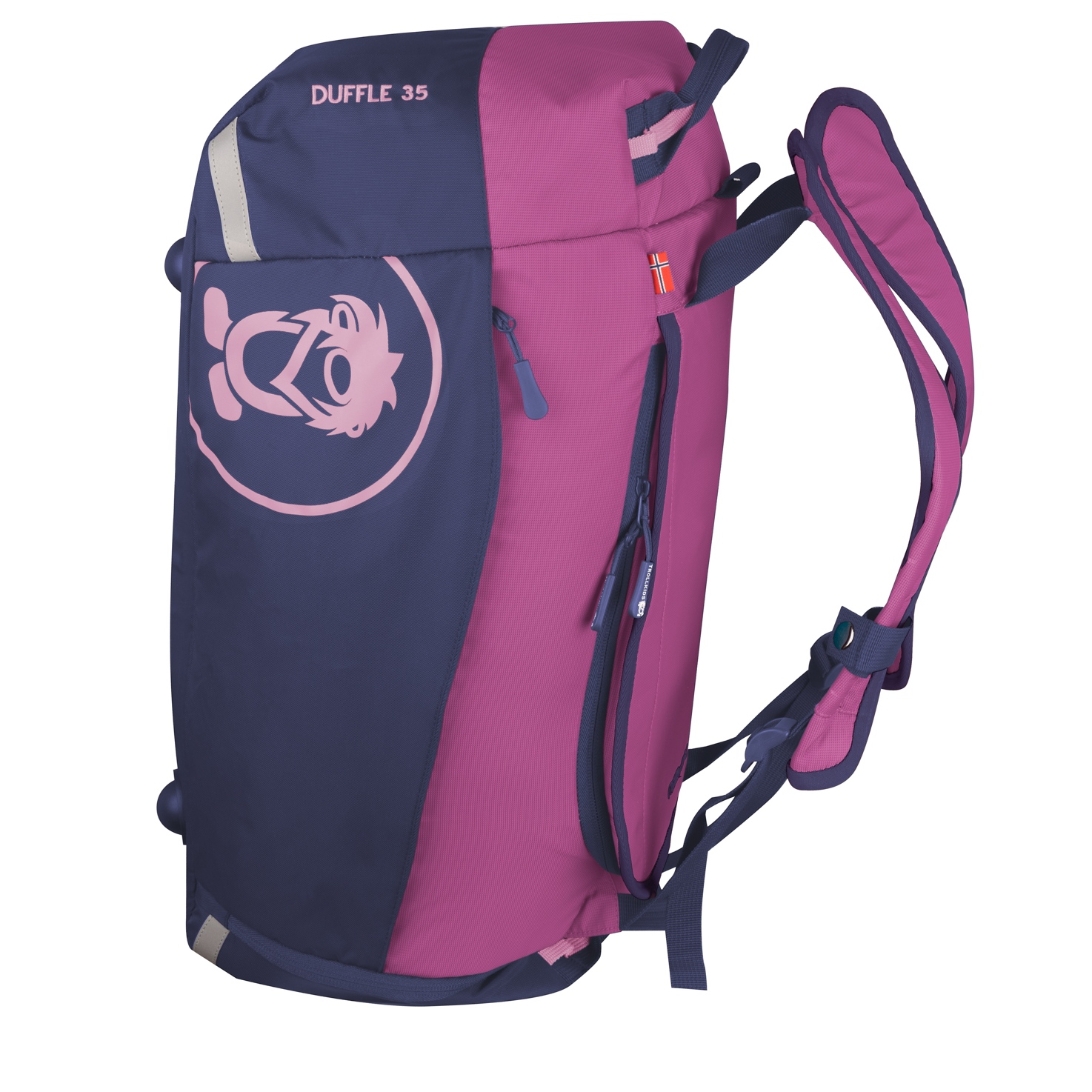 TROLLKIDS Kinderreistas Duffle Bag, Arctic Blue/Dark Navy/Gloeiend Oranje, 35L TROLLKIDS Kinderreistas Duffle Bag, Arctic Blue/Dark Navy/Gloeiend Oranje, 35L