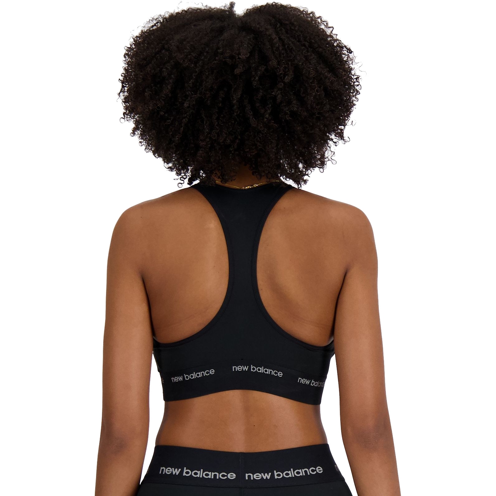 New Balance Soutien Gorge de Sport a maintien normal Femme Sleek Noir