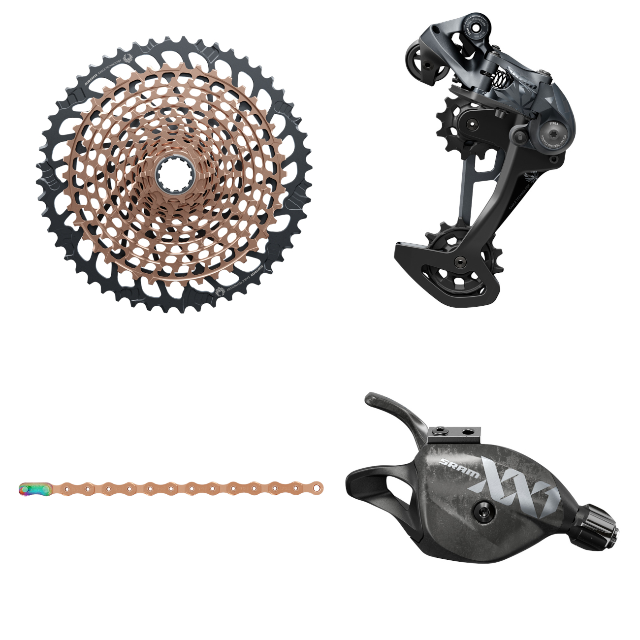 Picture of SRAM XX1 Eagle 1x12-speed Upgrade Kit - Trigger Shifter - 10-52 t. XG-1299 Cassette - Copper