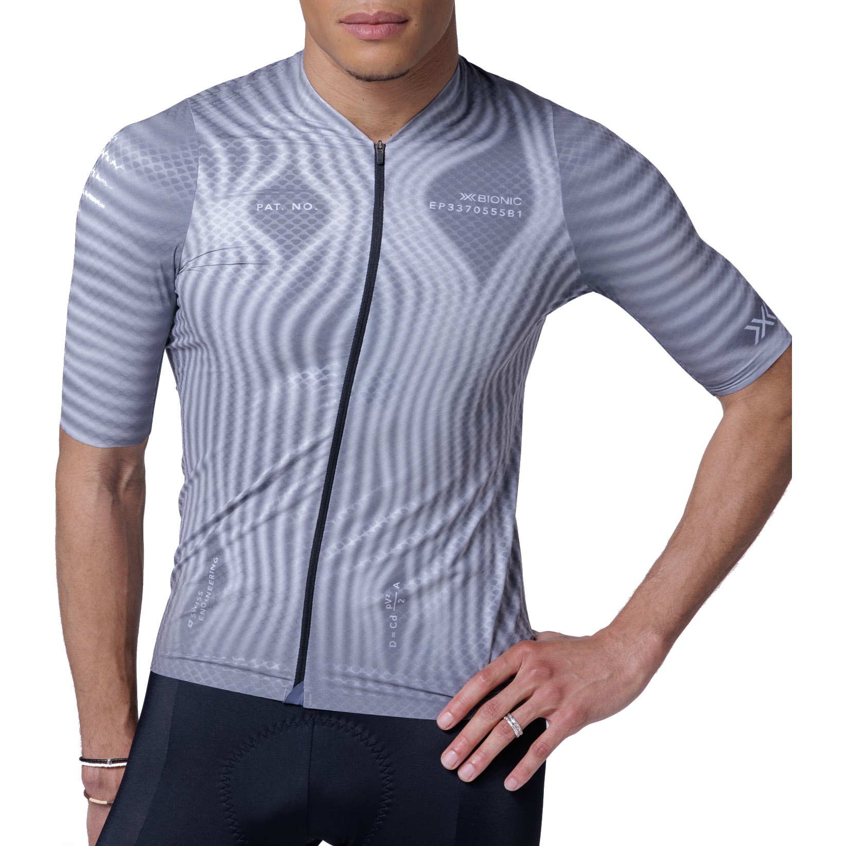 Foto van X-Bionic Corefusion Ultimate Aero Fietsshirt Heren - windmap/seal grey