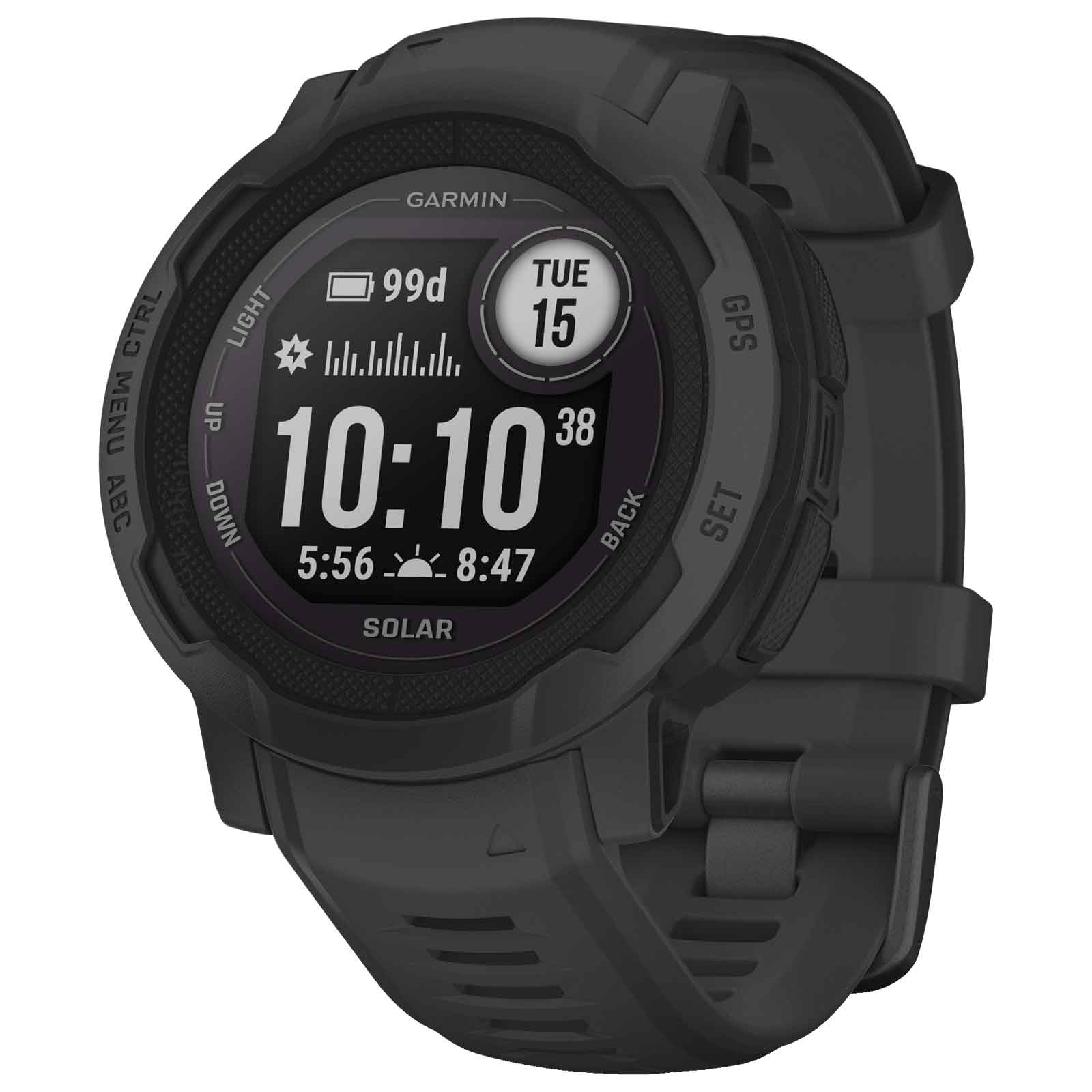 Produktbild von Garmin Instinct 2 Solar GPS Smartwatch Standard Edition - schiefergrau