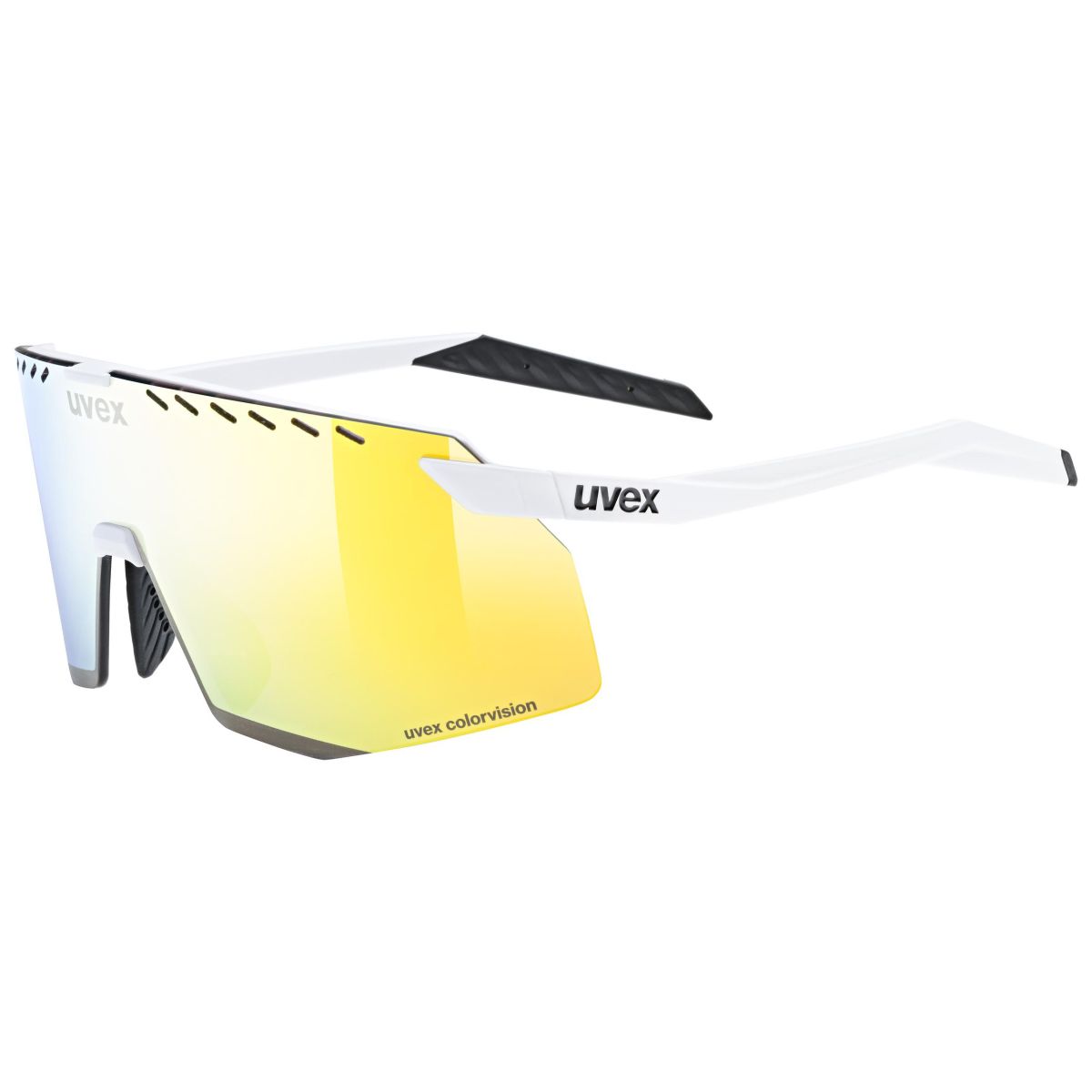 Photo produit de Uvex Lunettes - pace stage CV - white matt/mirror yellow colorvision