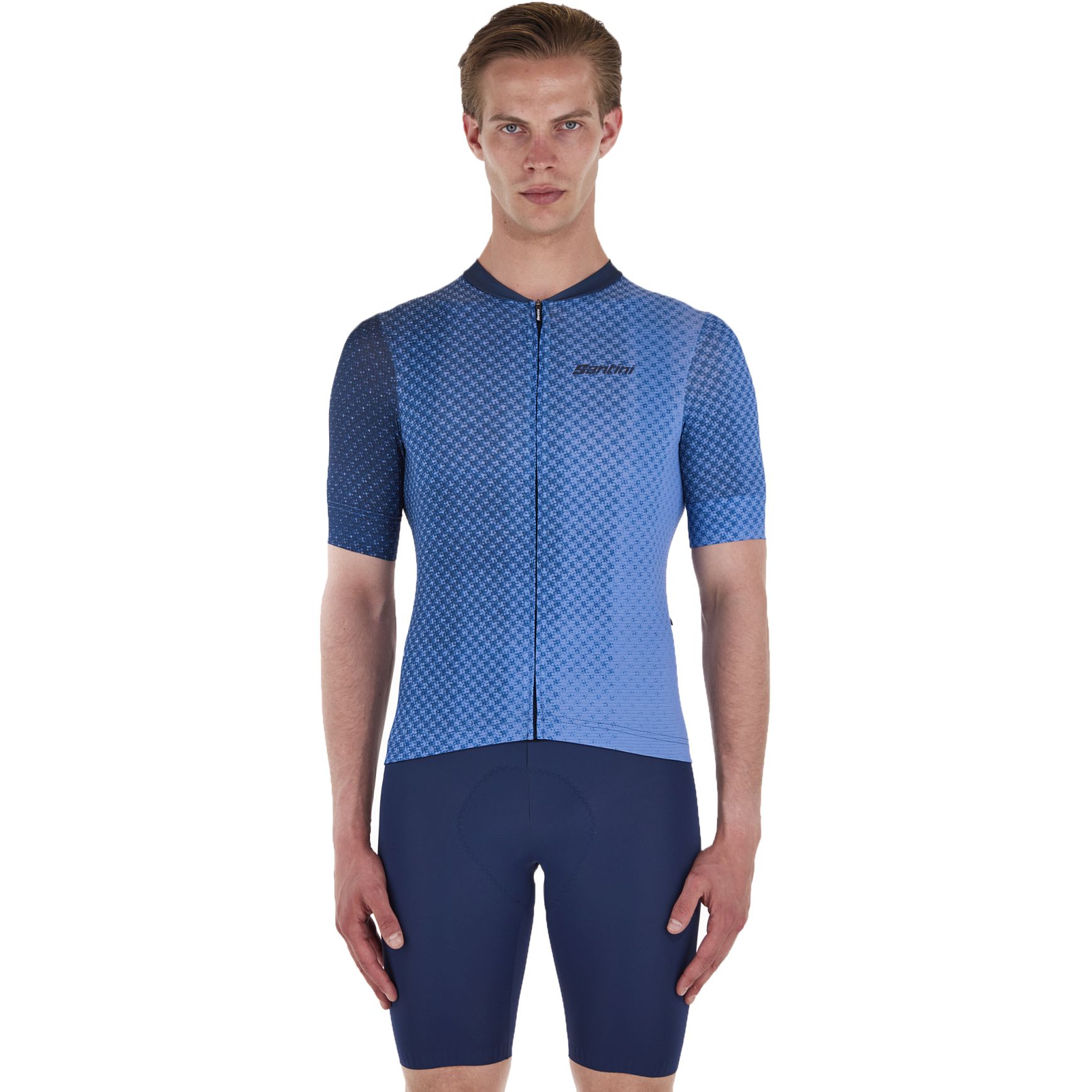 Photo produit de Santini Maillot Manches Courtes Homme - Paws Form 4S94075CPAWS - blu nautica NT