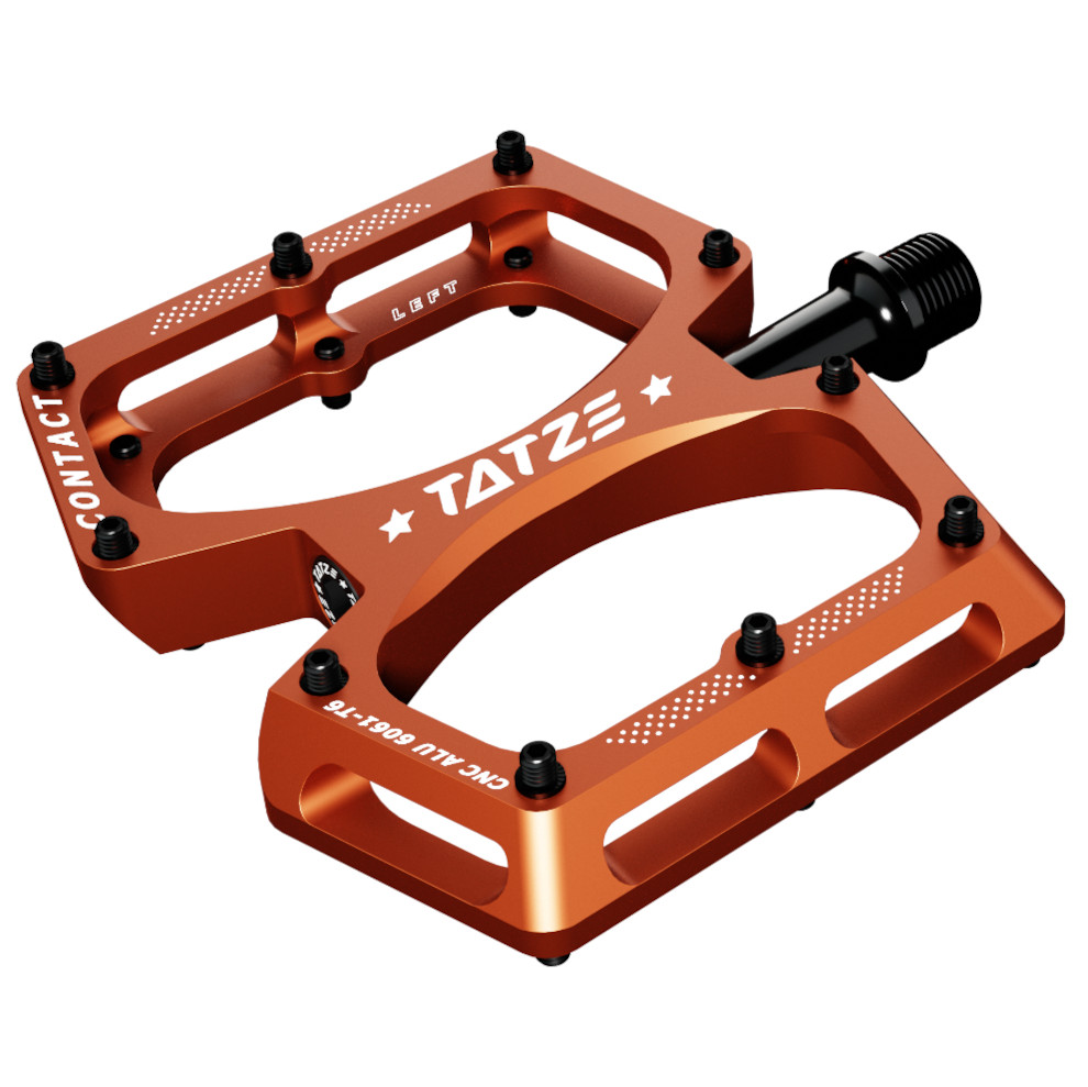 Productfoto van Tatze CONTACT CNC - MTB Flat Pedals - Junior - orange