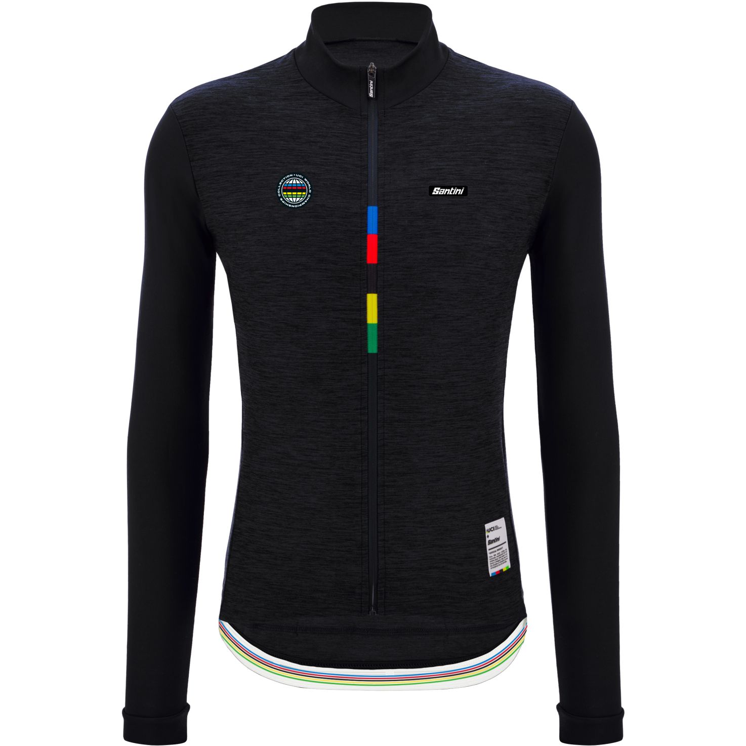 Bild von Santini UCI World Champion Mondo Langarmtrikot Herren RE216075SMONDO - schwarz NE