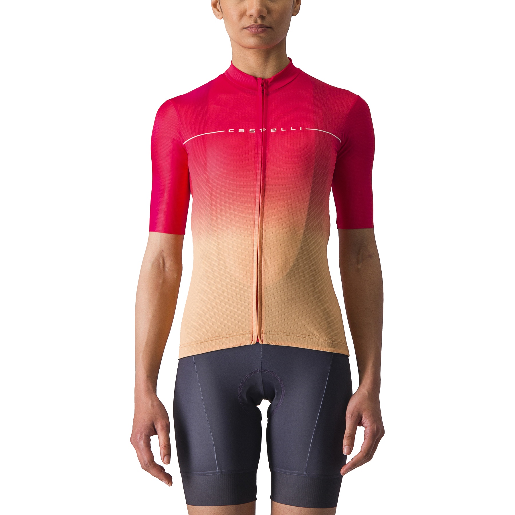 Foto de Castelli Maillot de Manga Corta Mujer - Salita - hibiscus/soft orange-white 081