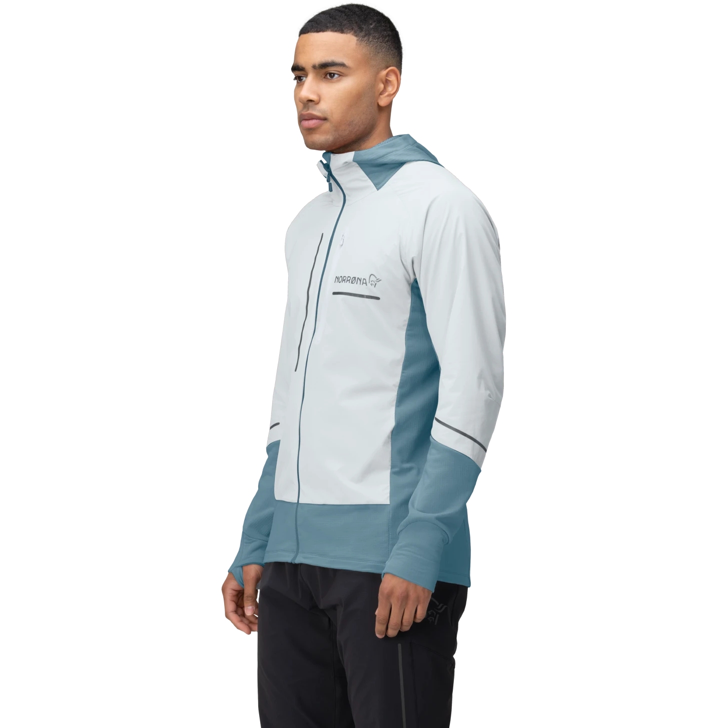 Norrona senja Alpha90 Zip Hood Jacket Men - Snow White | BIKE24