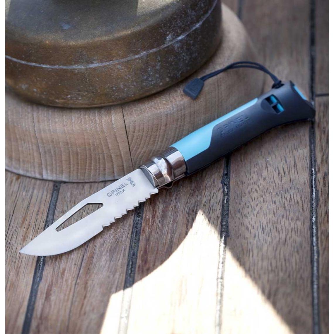Opinel Couteau Pliant No 08 Outdoor - inoxydable - blue/grey - BIKE24