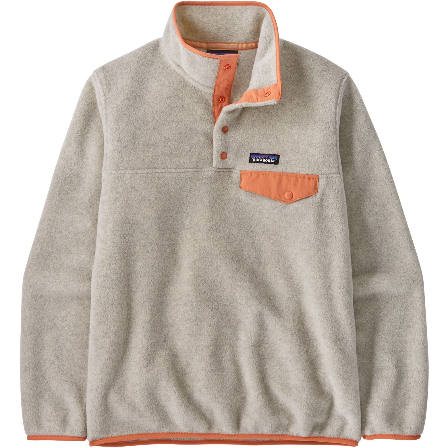 Bild von Patagonia Lightweight Synchilla Snap-T Fleece Pullover Damen - Oatmeal Heather w/Heirloom Peach