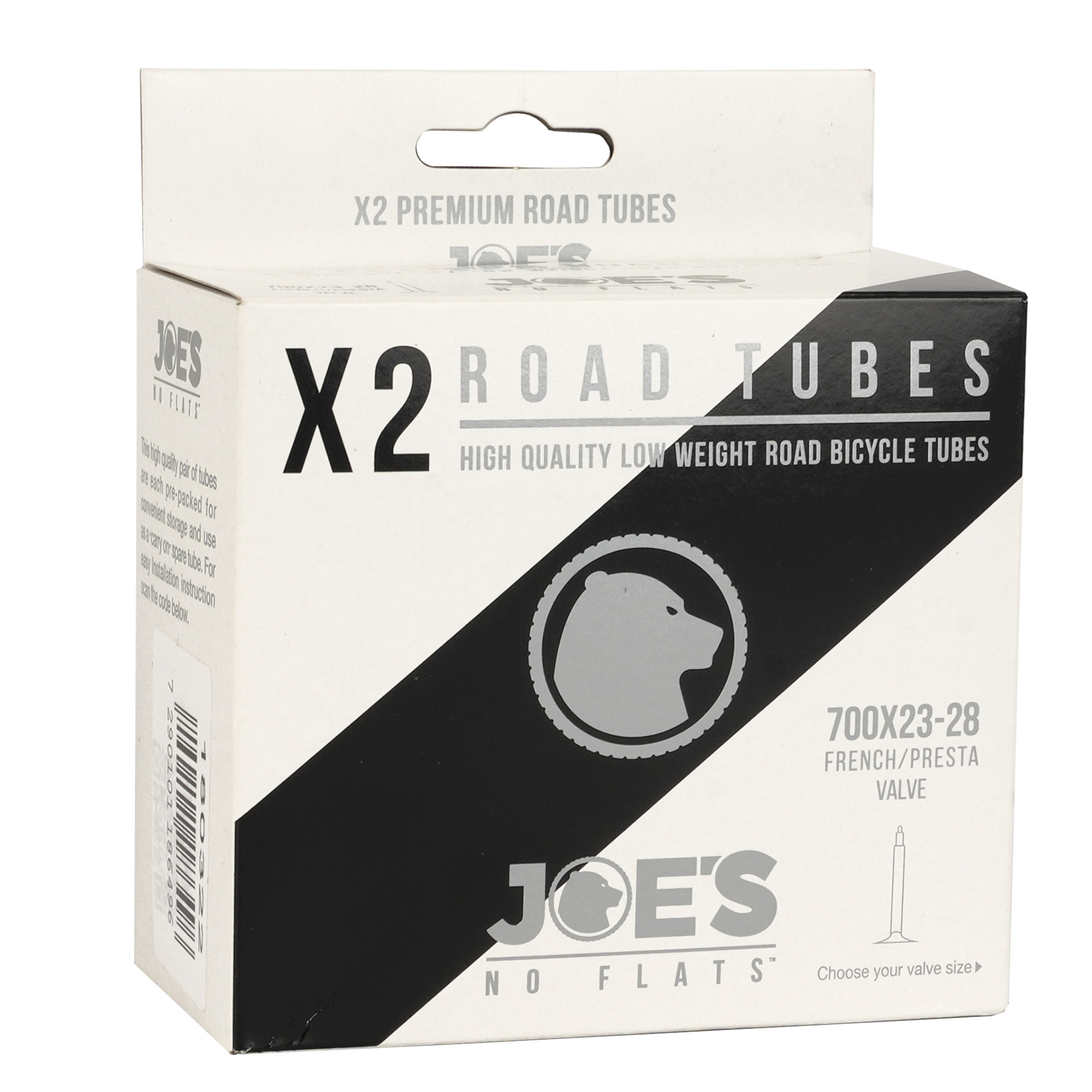 Productfoto van Joe&#039;s No Flats X2 Premium Racefiets Binnenbanden - 700 x 23-28 | Presta | 80mm