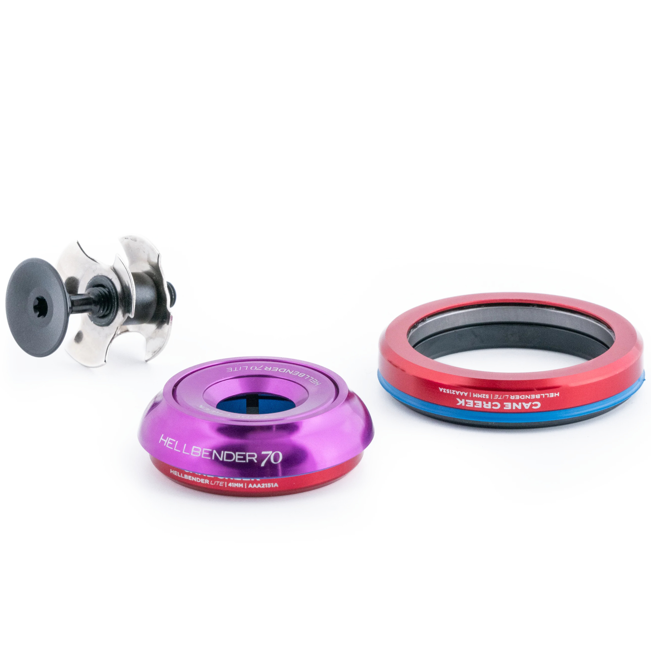 Produktbild von Cane Creek Hellbender 70 Lite Steuersatz - Tapered | IS41/28.6 | IS52/40 - lila