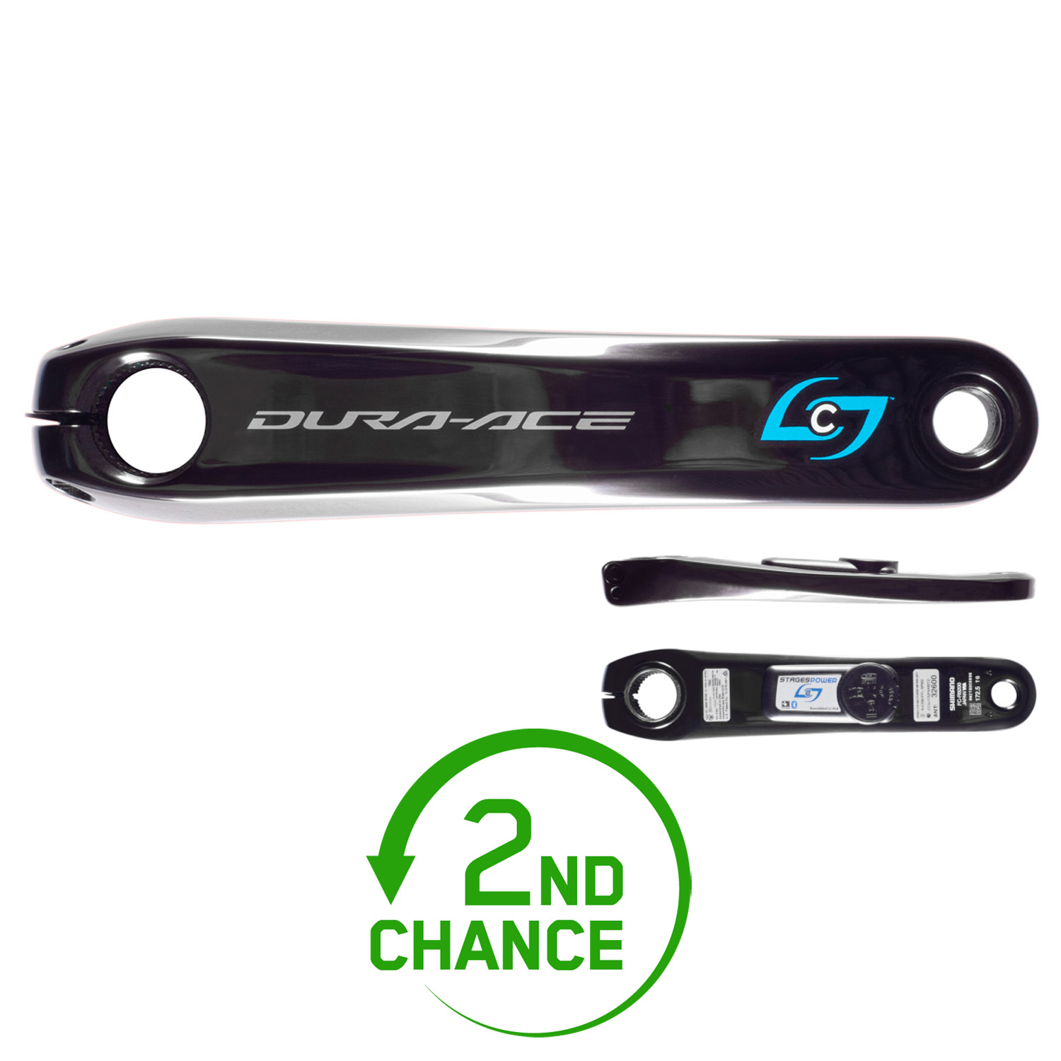 Produktbild von Stages Cycling Power L Powermeter | Kurbelarm by Shimano - Dura Ace R9200 - schwarz - B-Ware