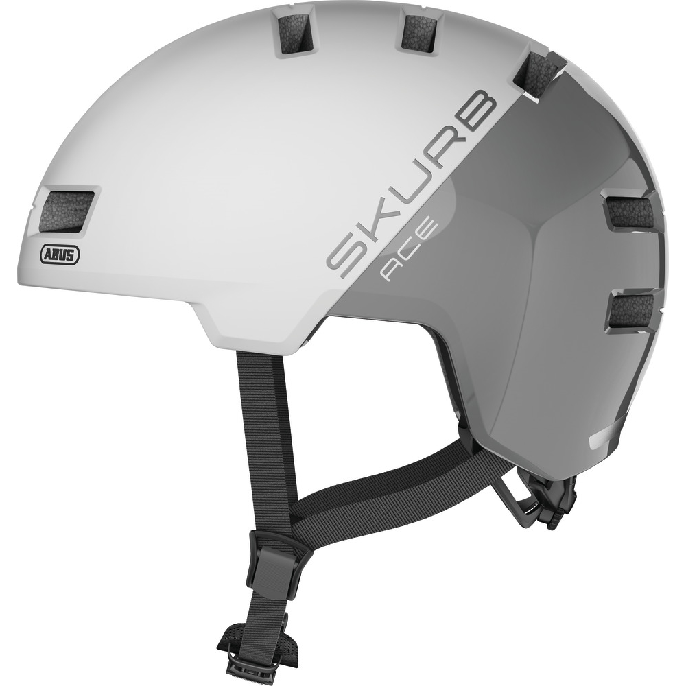 Image of ABUS Skurb ACE Helmet - silver white