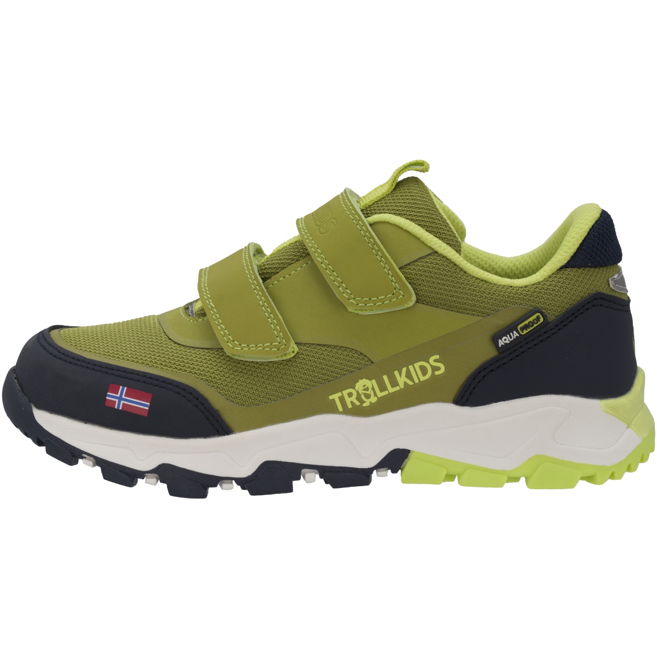 Produktbild von Trollkids Preikestolen Wanderschuhe Kinder - Kiwi/Mystic Blue/Green Lizard