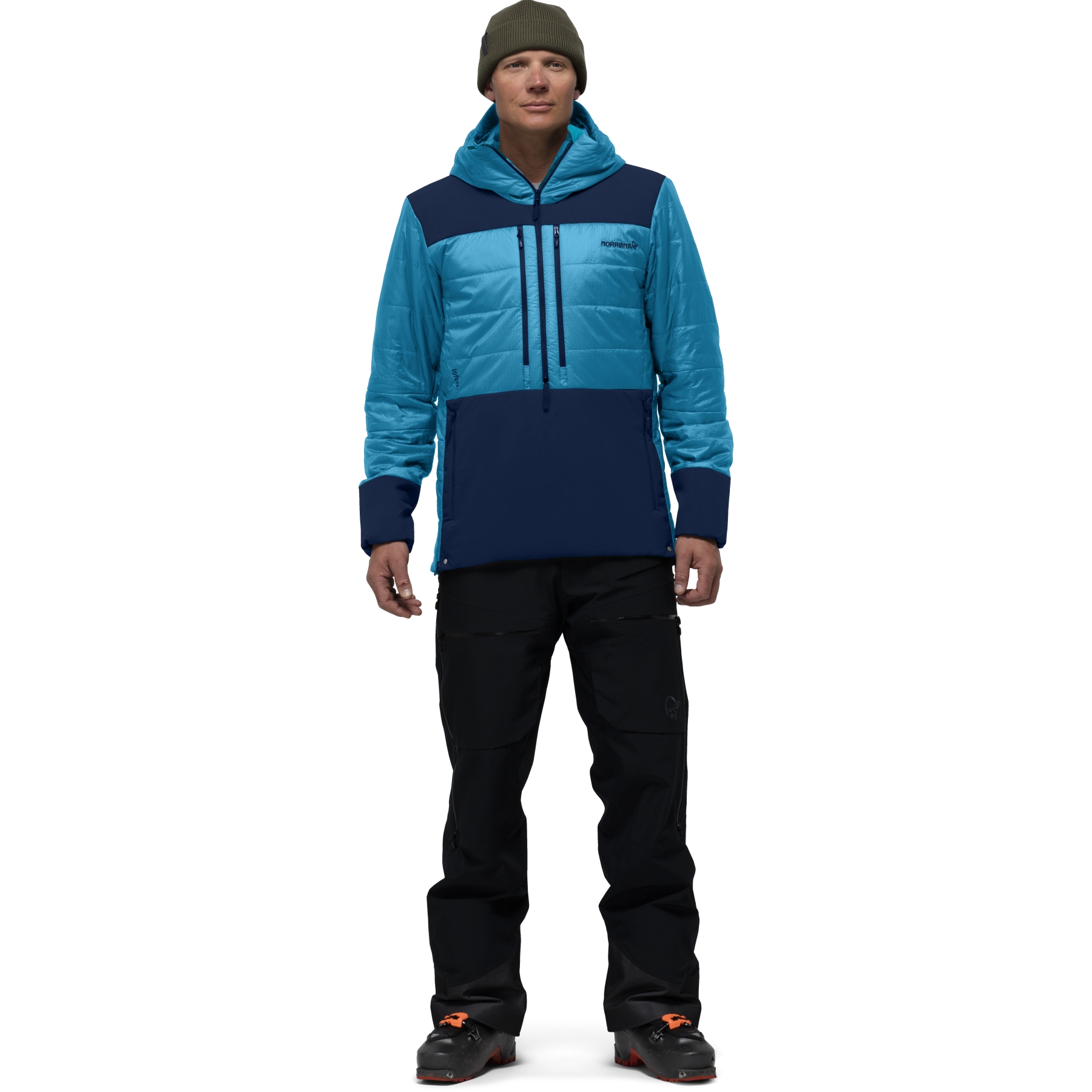 Norrona lofoten Primaloft80 Anorak Jacket Men - Hawaiian Surf/Indigo Night