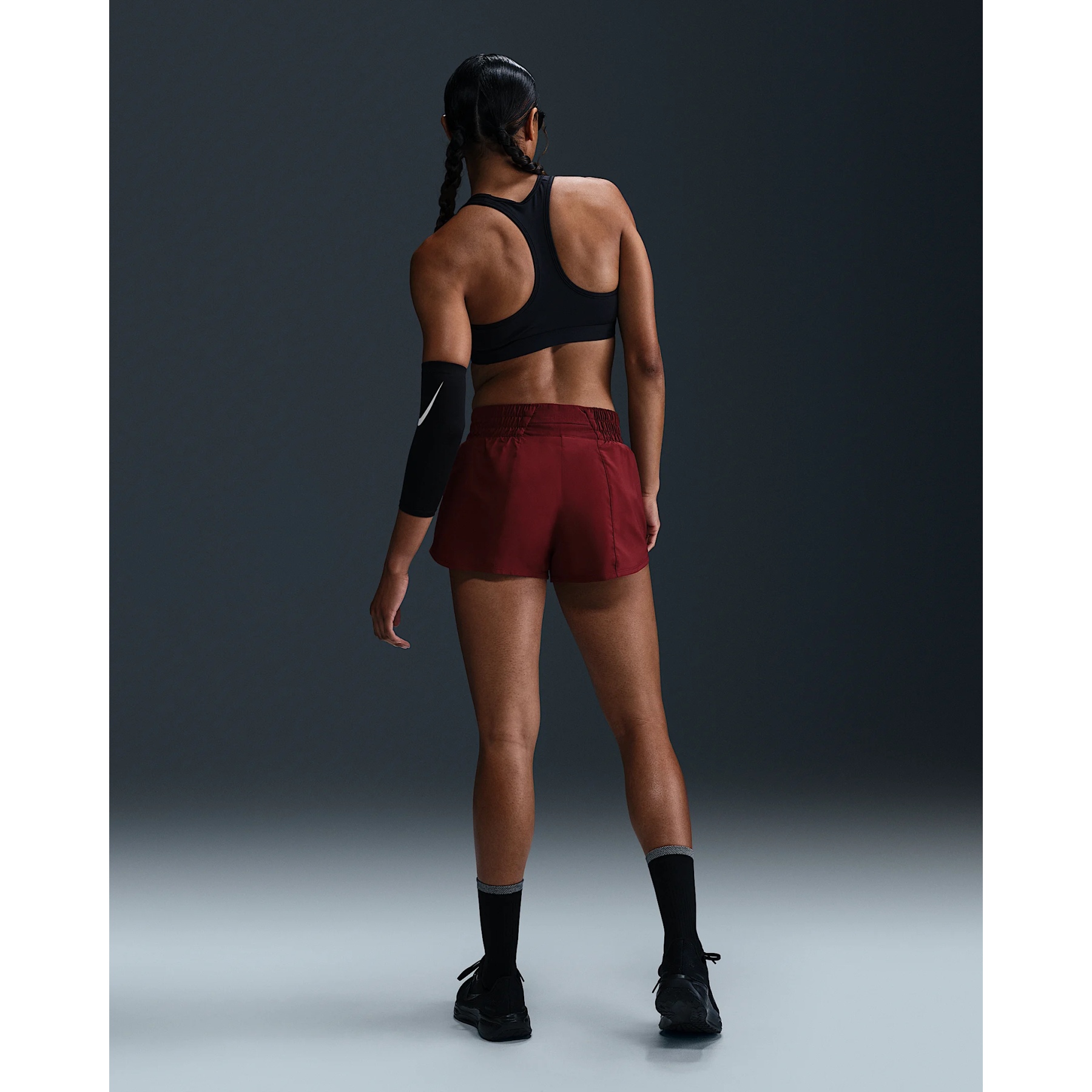 red nike running shorts womens