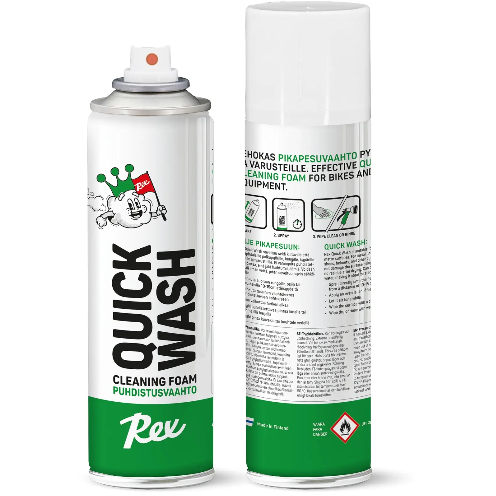 Foto de Rex Limpiador Bicicleta - Quick Wash Foam Spray - 330 ml